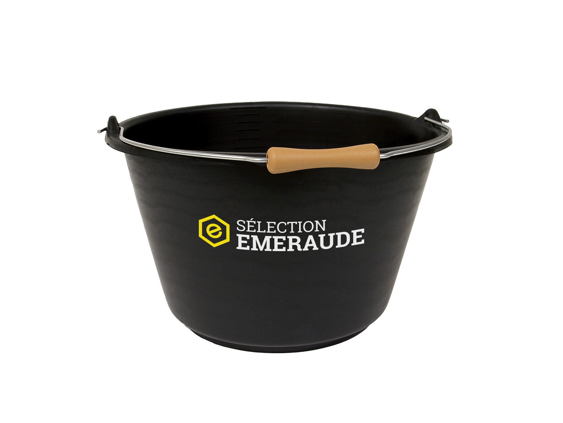 Seau SELECTION EMERAUDE noir avec anse 16L