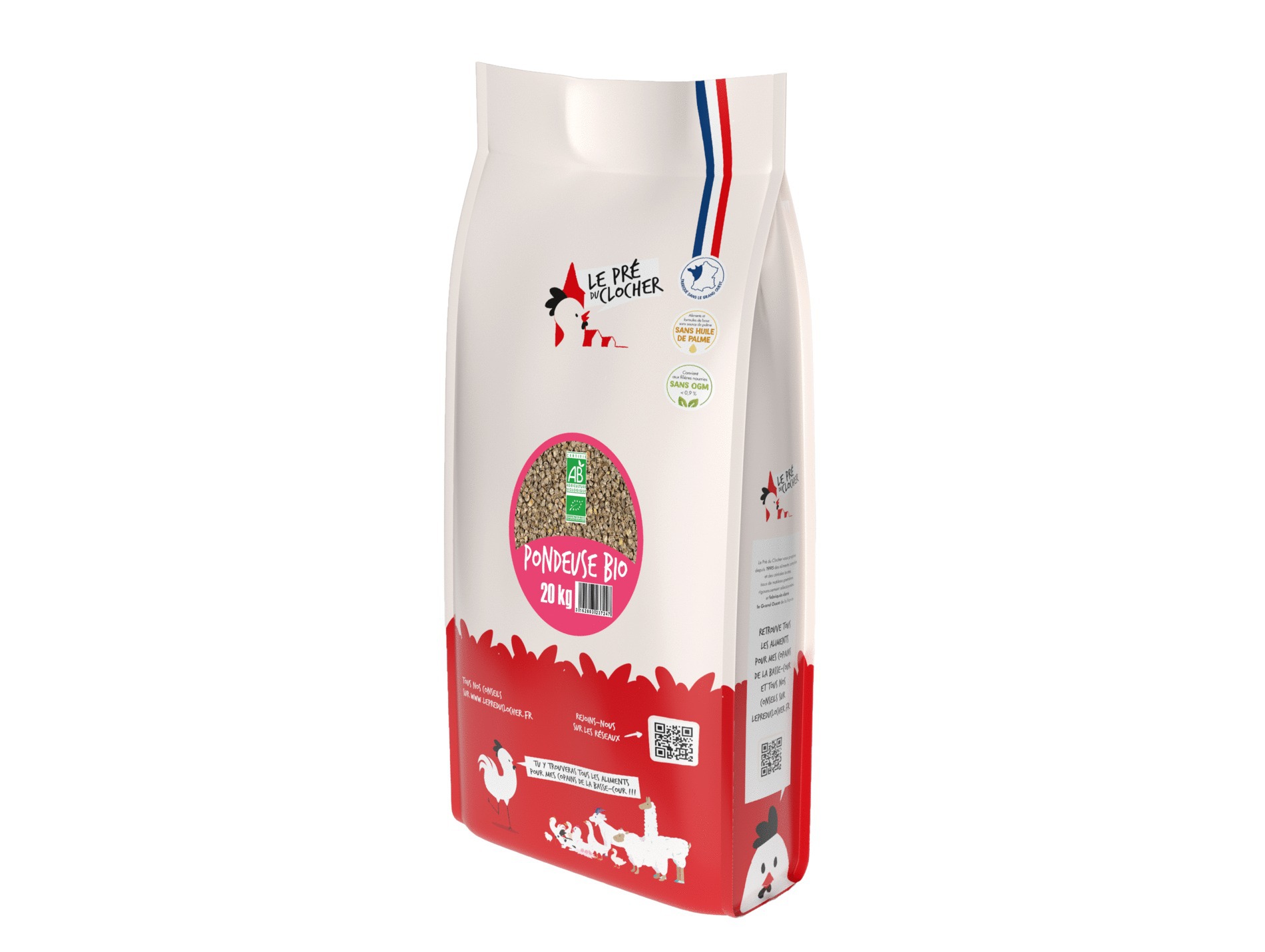 Aliment complet bio poule pondeuse LE PRE DU CLOCHER 20kg
