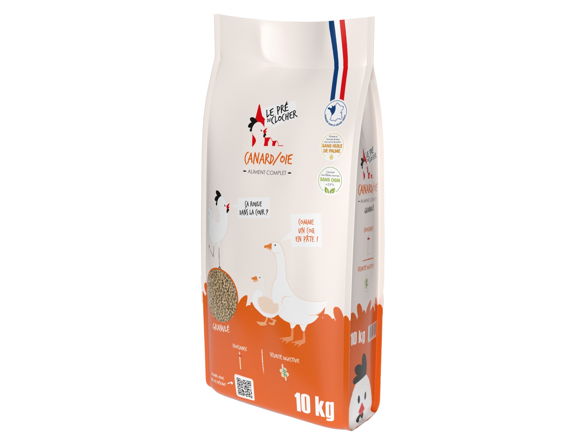 Aliment complet en granulés LE PRE DU CLOCHER Canard et Oie 10kg
