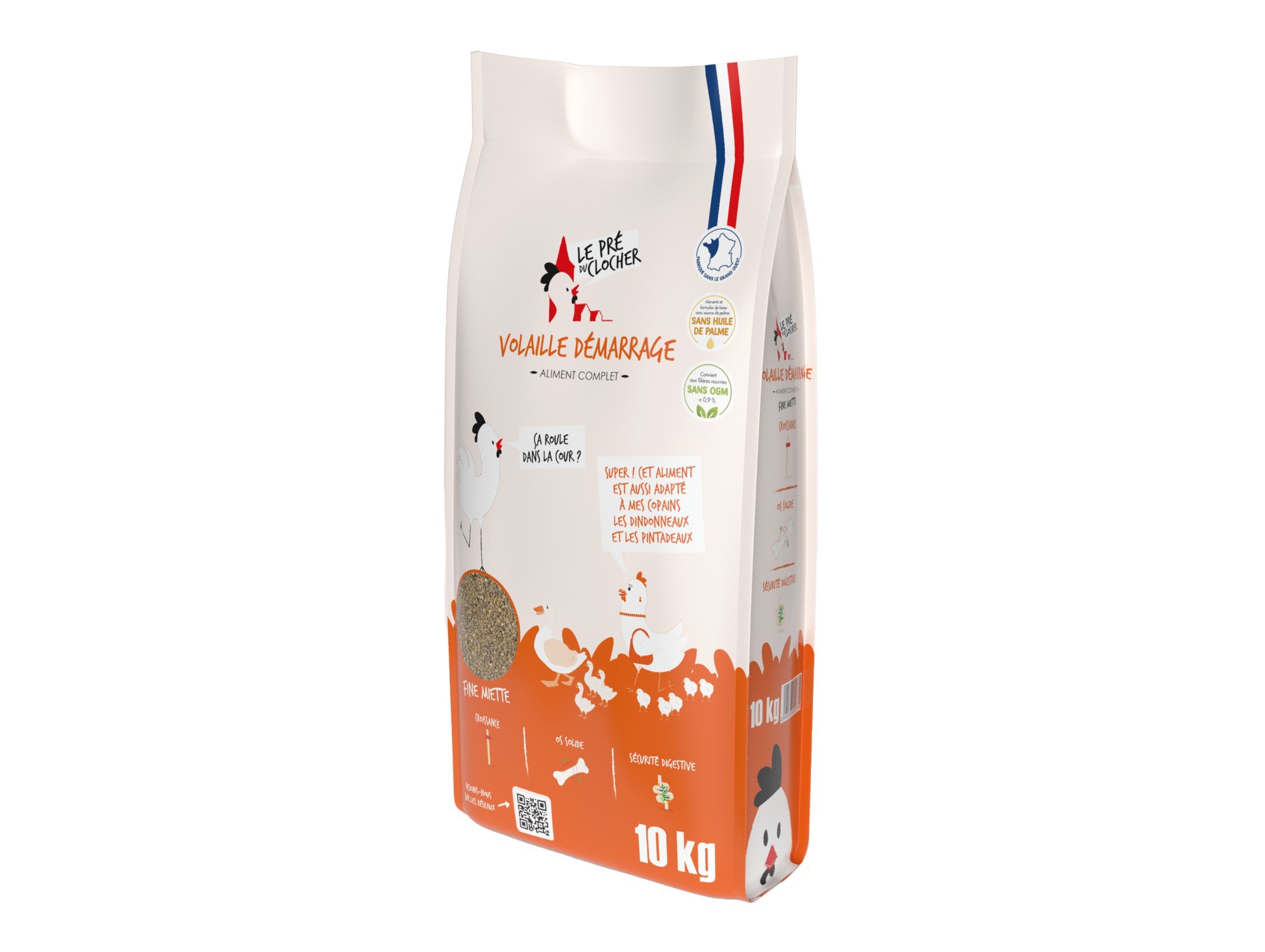 Aliment volaille démarrage LE PRÉ DU CLOCHER 10kg
