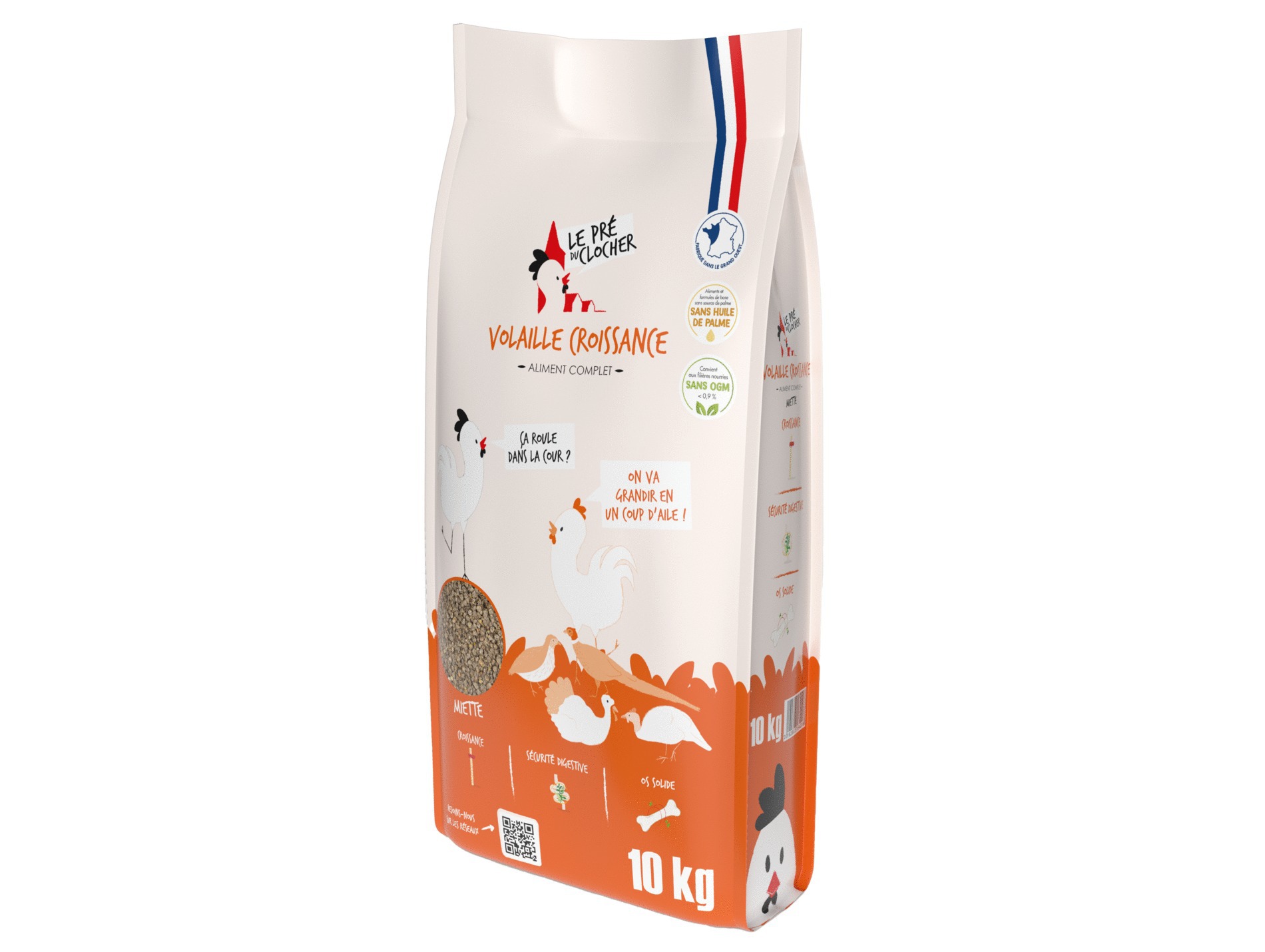 Aliment complet miette LE PRE DU CLOCHER Volaille croissance 10kg