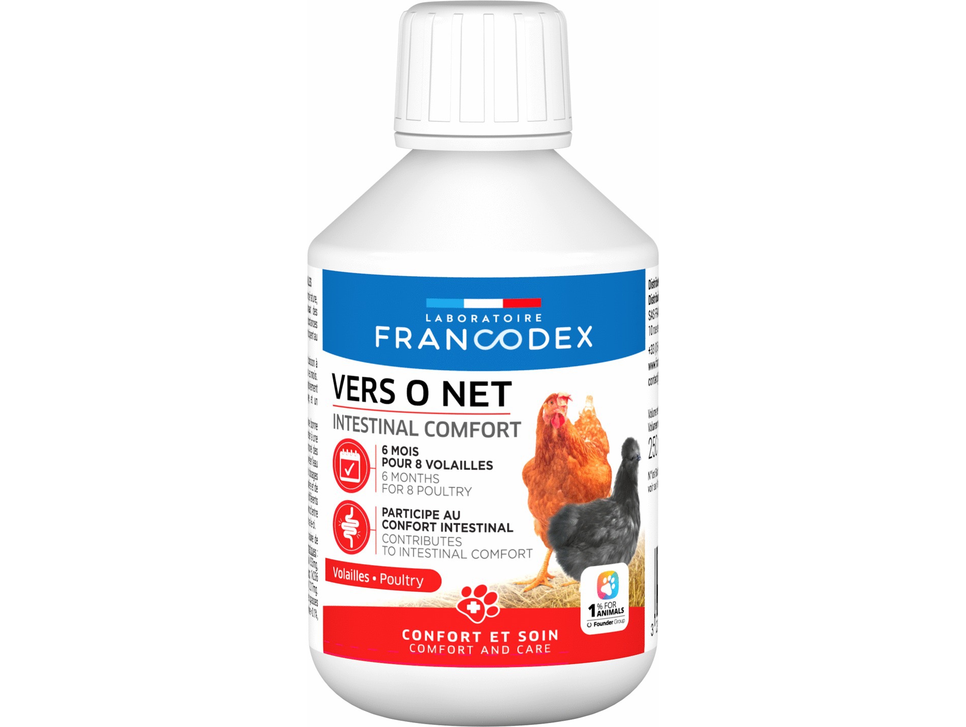 Vermifuge poule Vers O Net Francodex 250ml