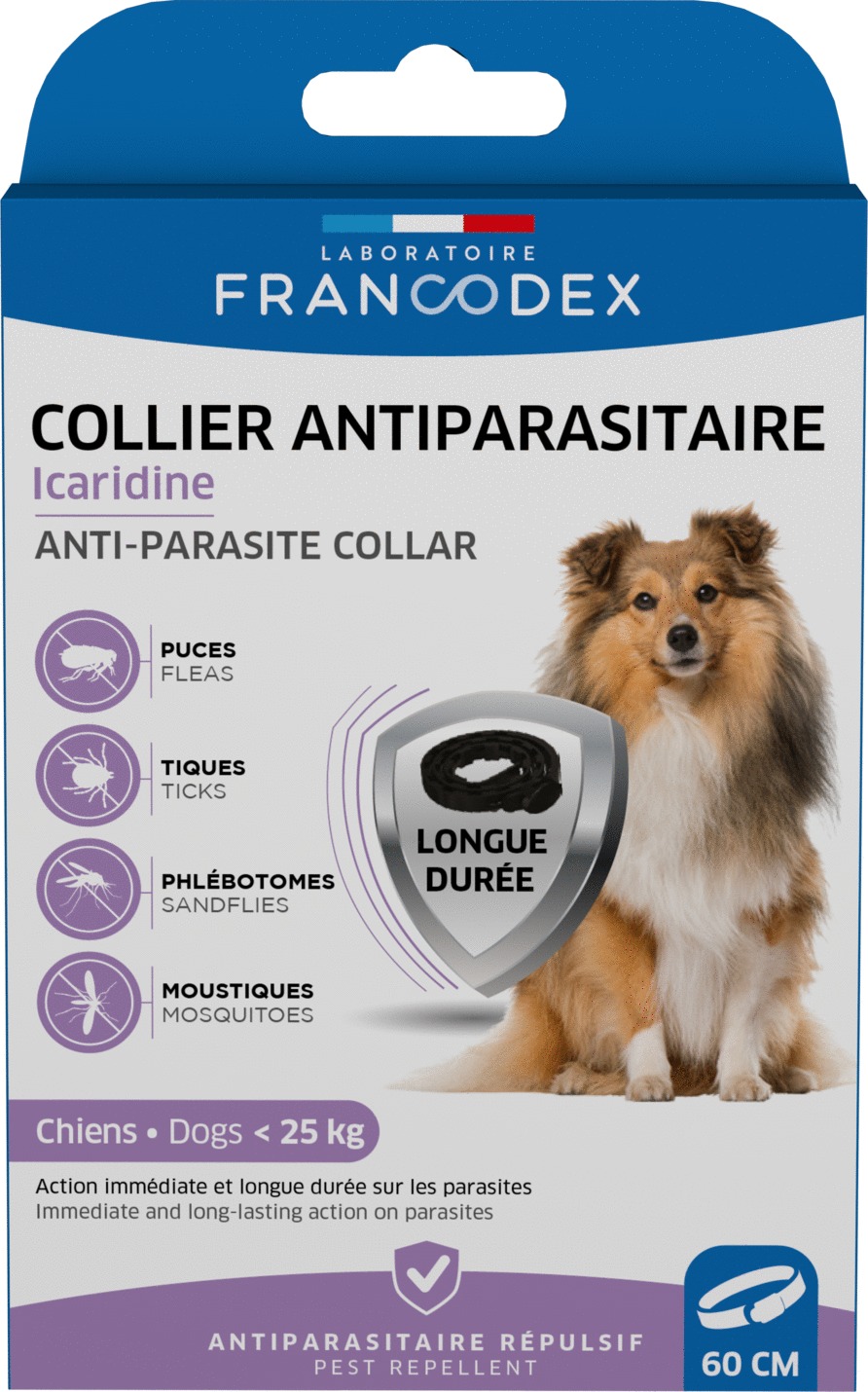 Collier FRANCODEX Icaridine chien noir