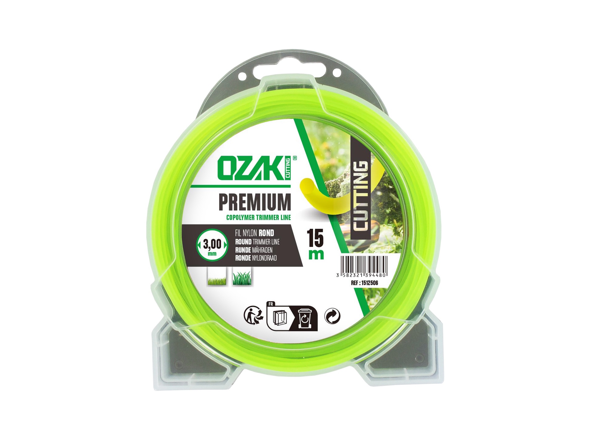Fil nylon rond OZAKI Premium Ø3mm L.15m