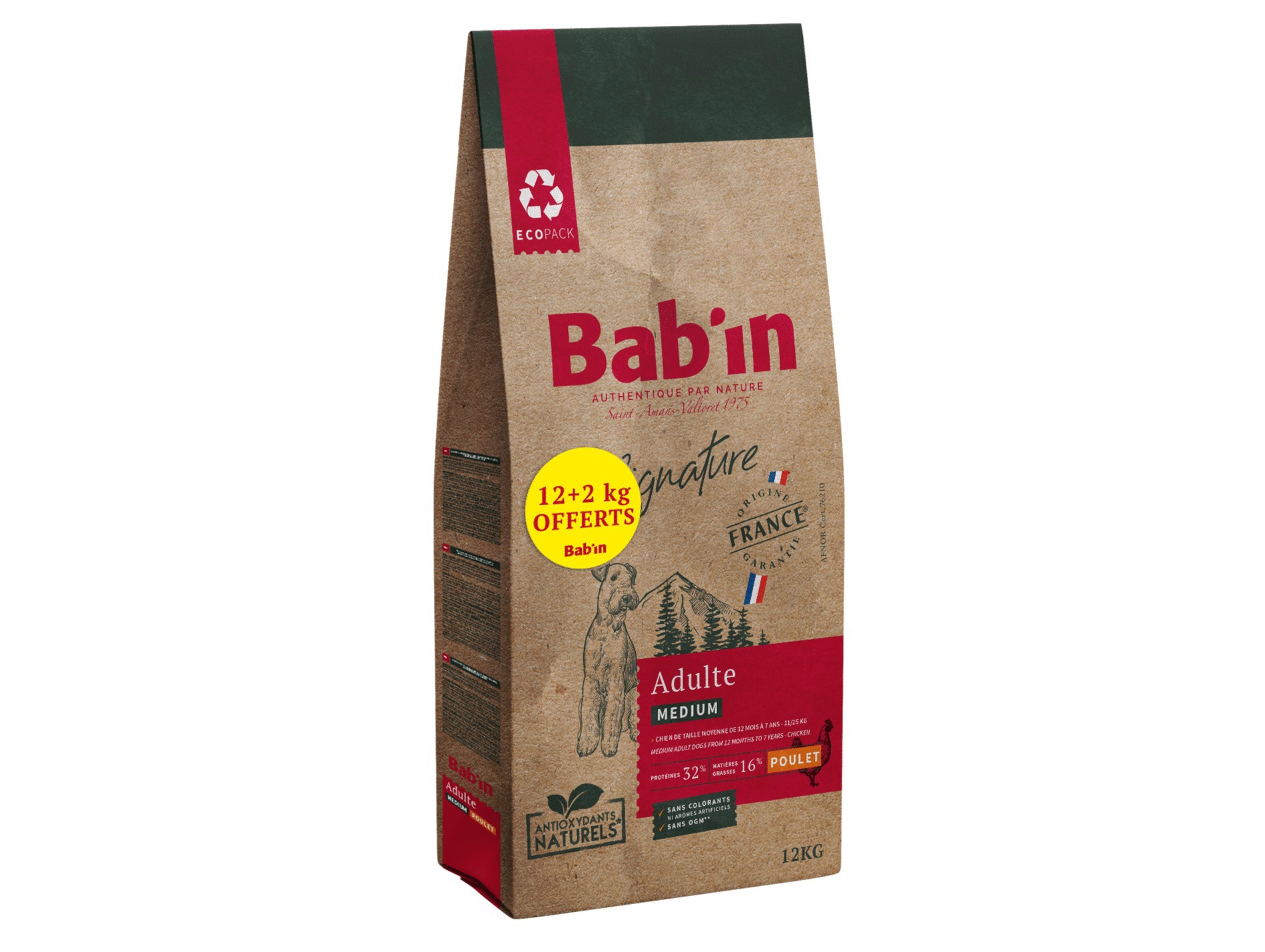 Croquettes pour chien BAB'IN Medium Adulte poulet