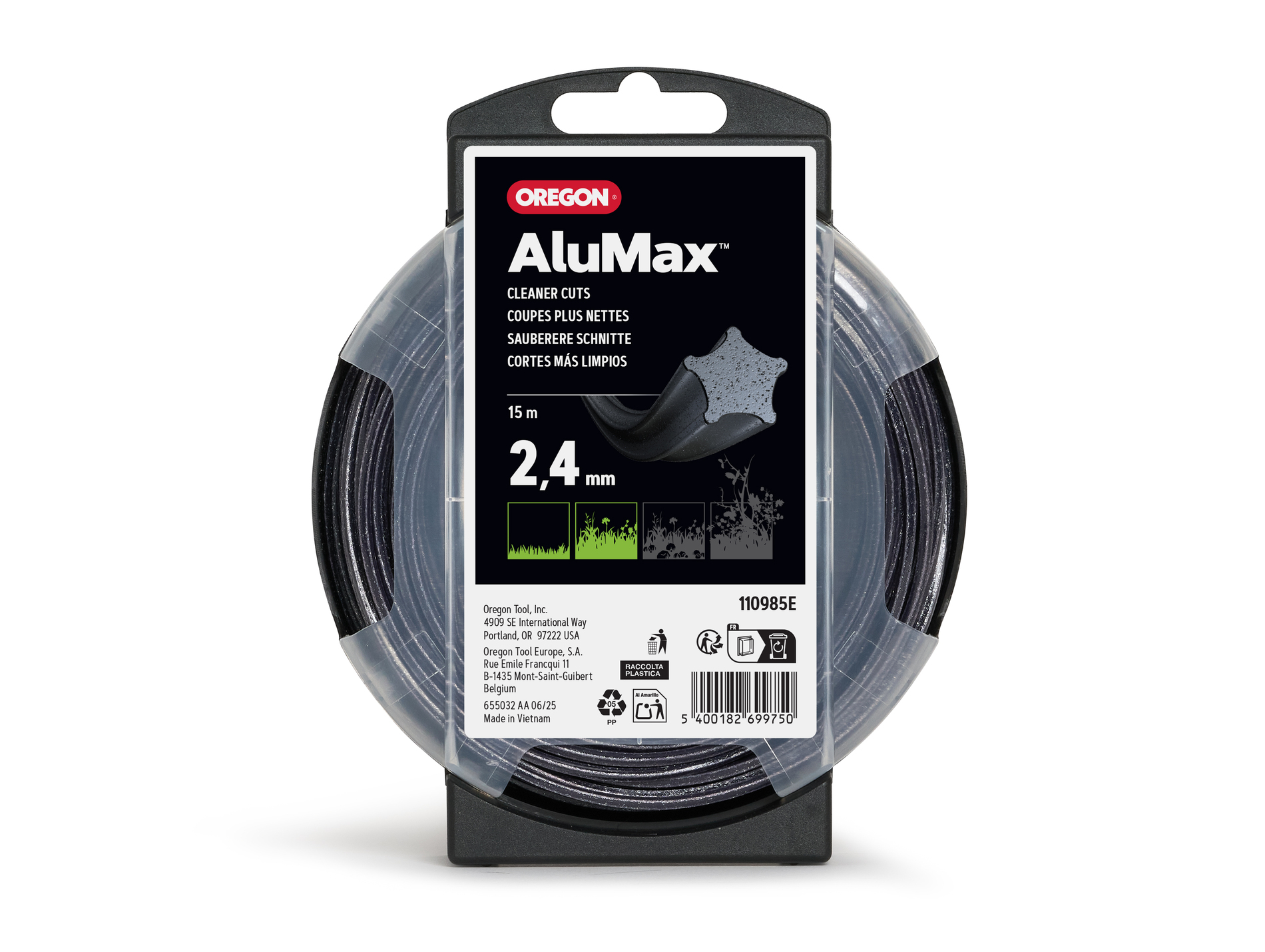 Fil de coupe étoilé OREGON Nylium Ø2,4mm L.15m