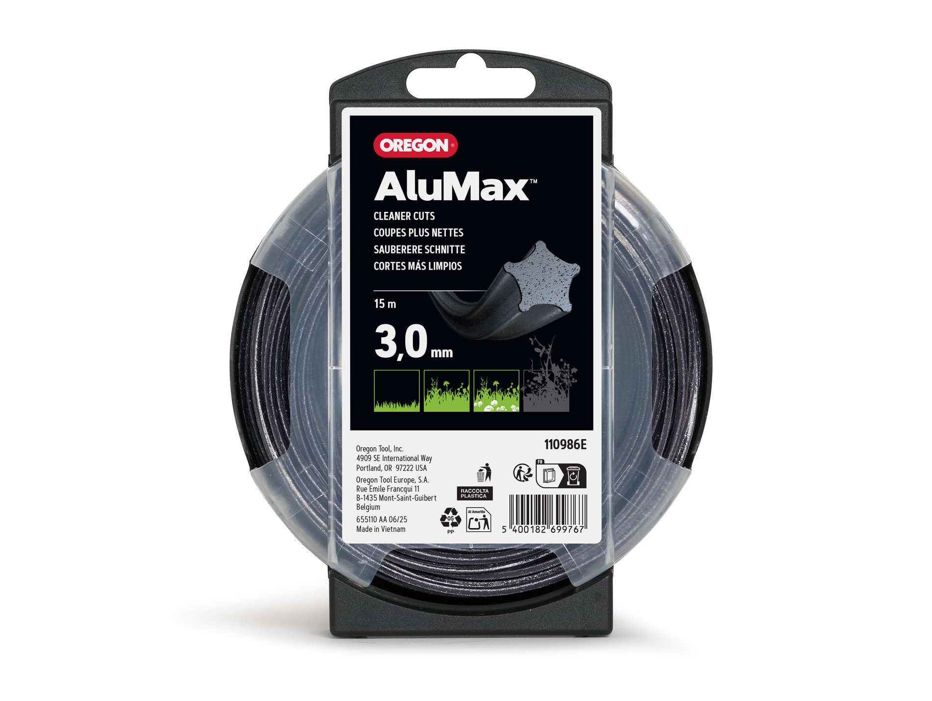 Fil de coupe étoilé OREGON Nylium Ø3mm L.15m