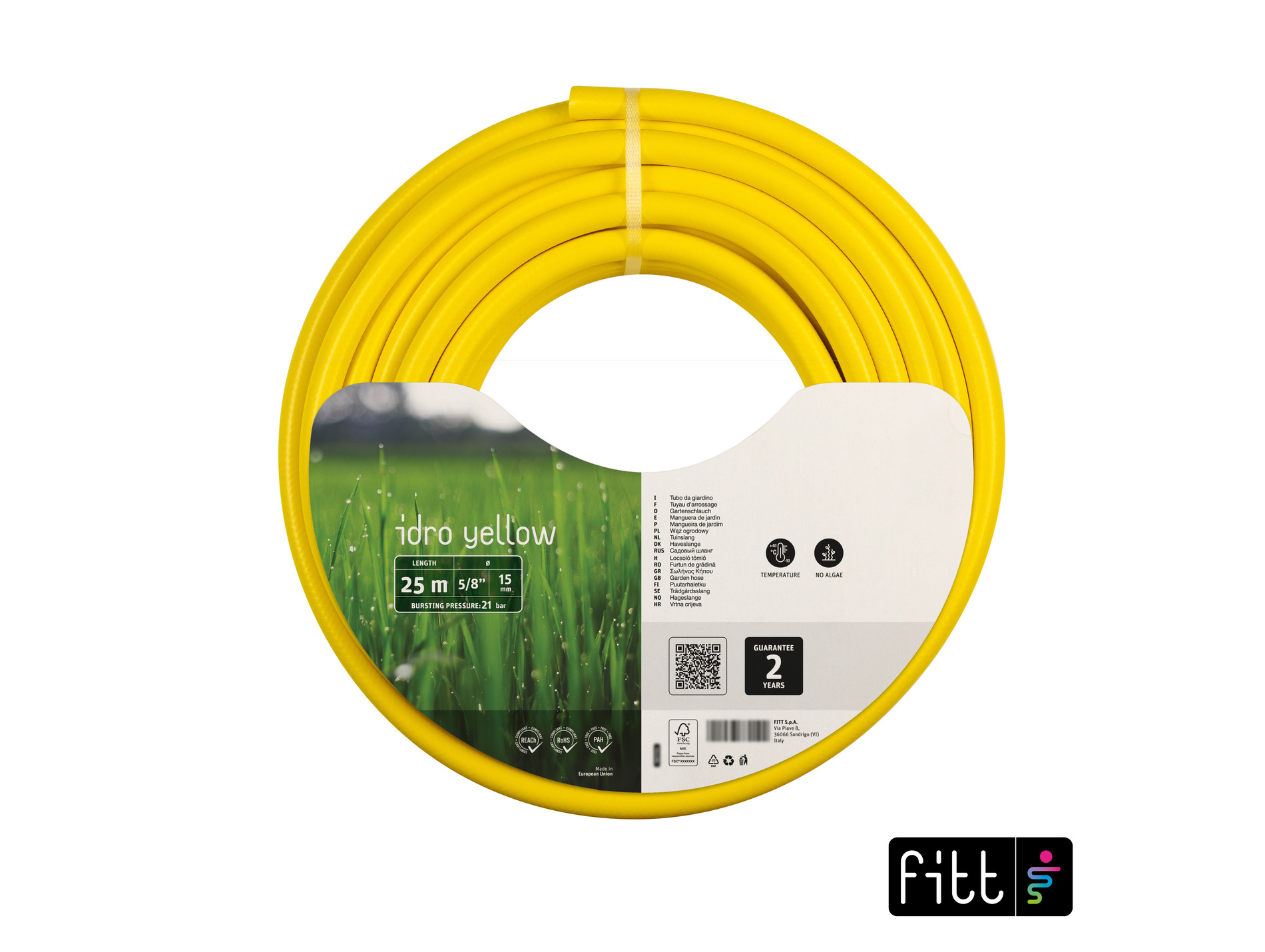 Tuyau d'arrosage jaune Ø15mm 25m