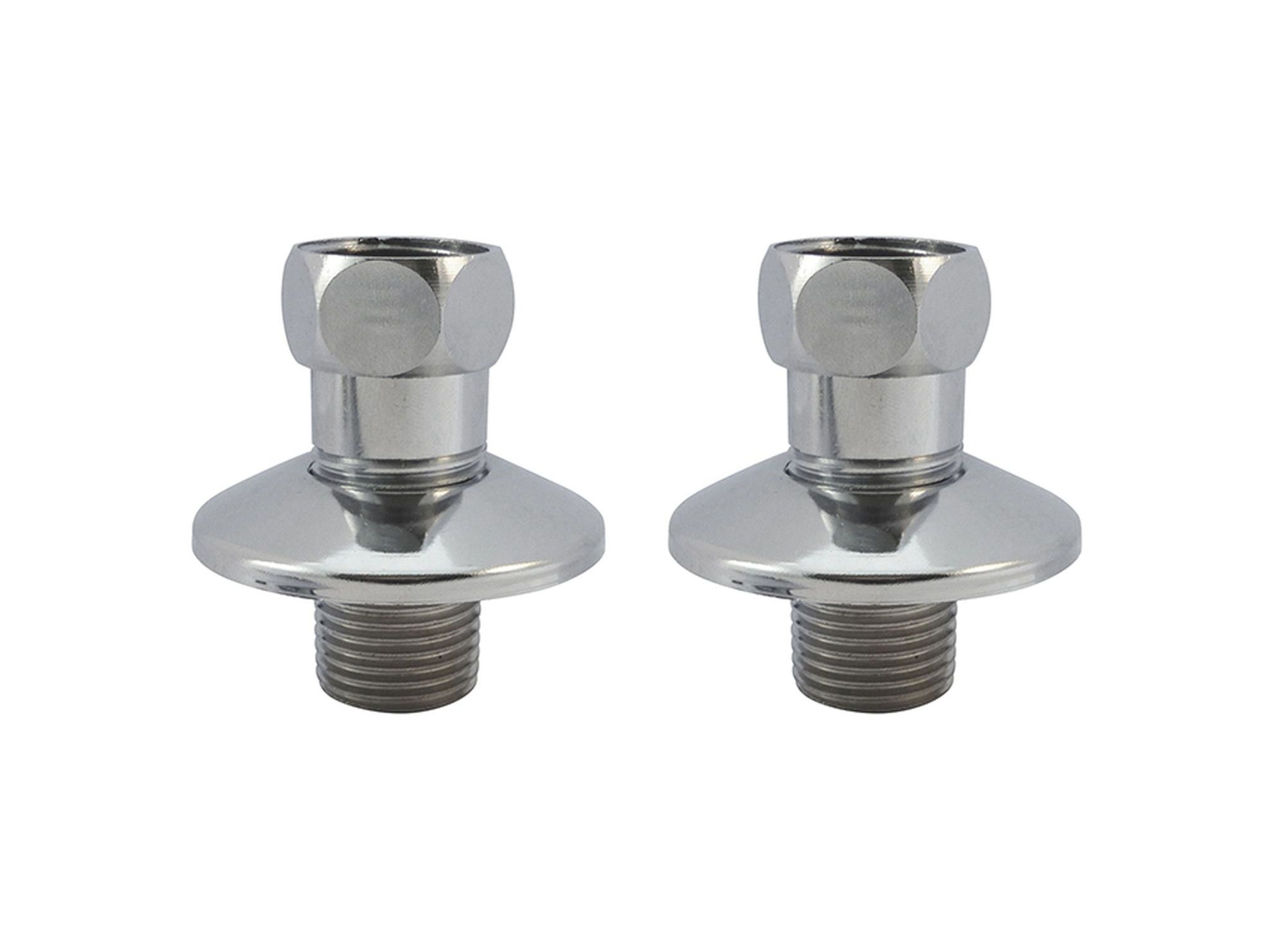 Raccord droit x2 ROUSSEAU Mâle 15/21 Femelle 15/21 Chromé