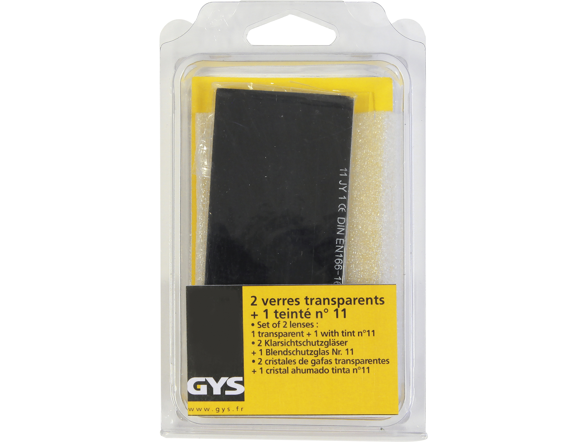 Kit 2 verres transparents + 1 teinté N°11 masque soudure