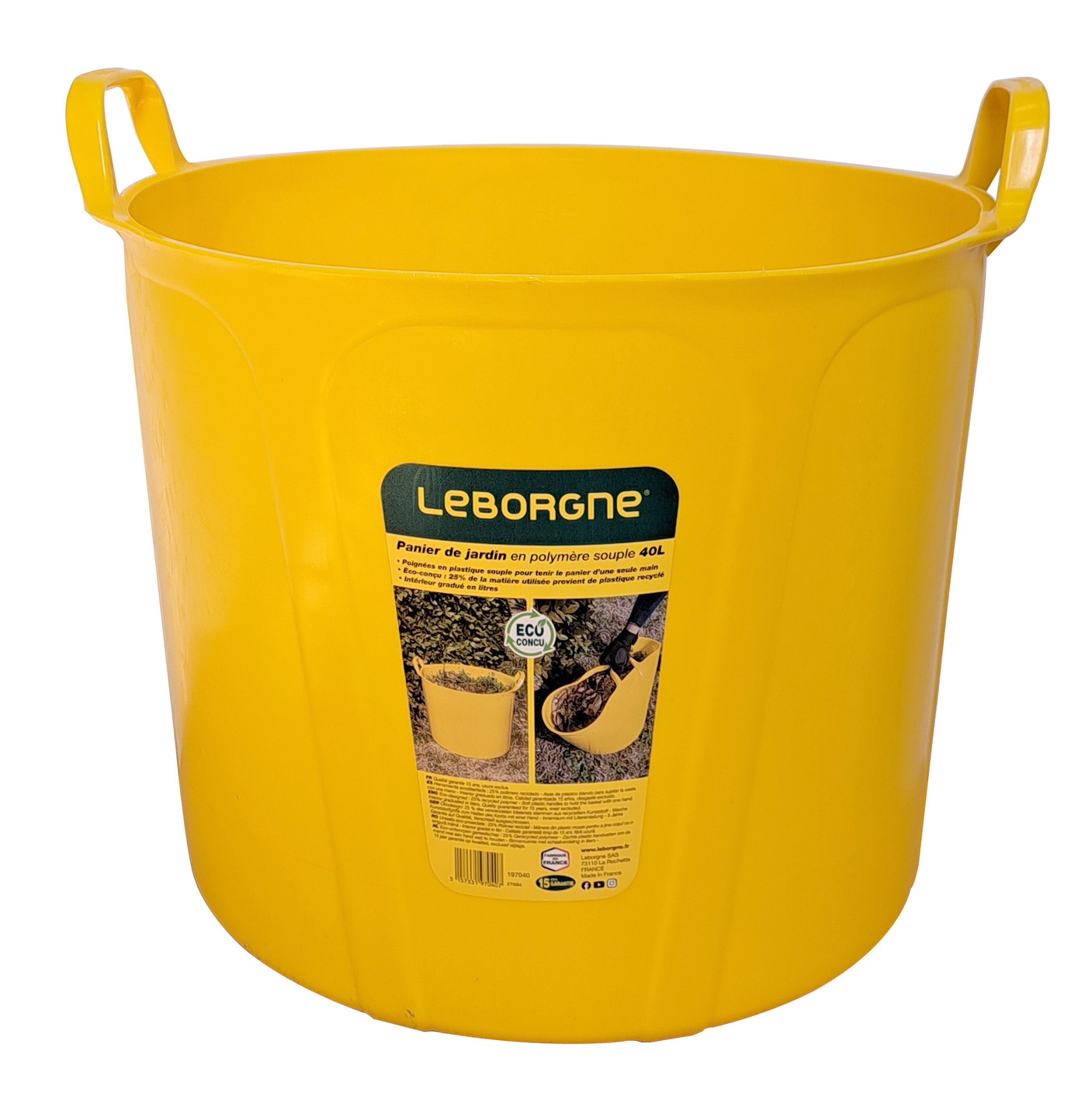 Panier de jardin LEBORGNE polymère souple 40l