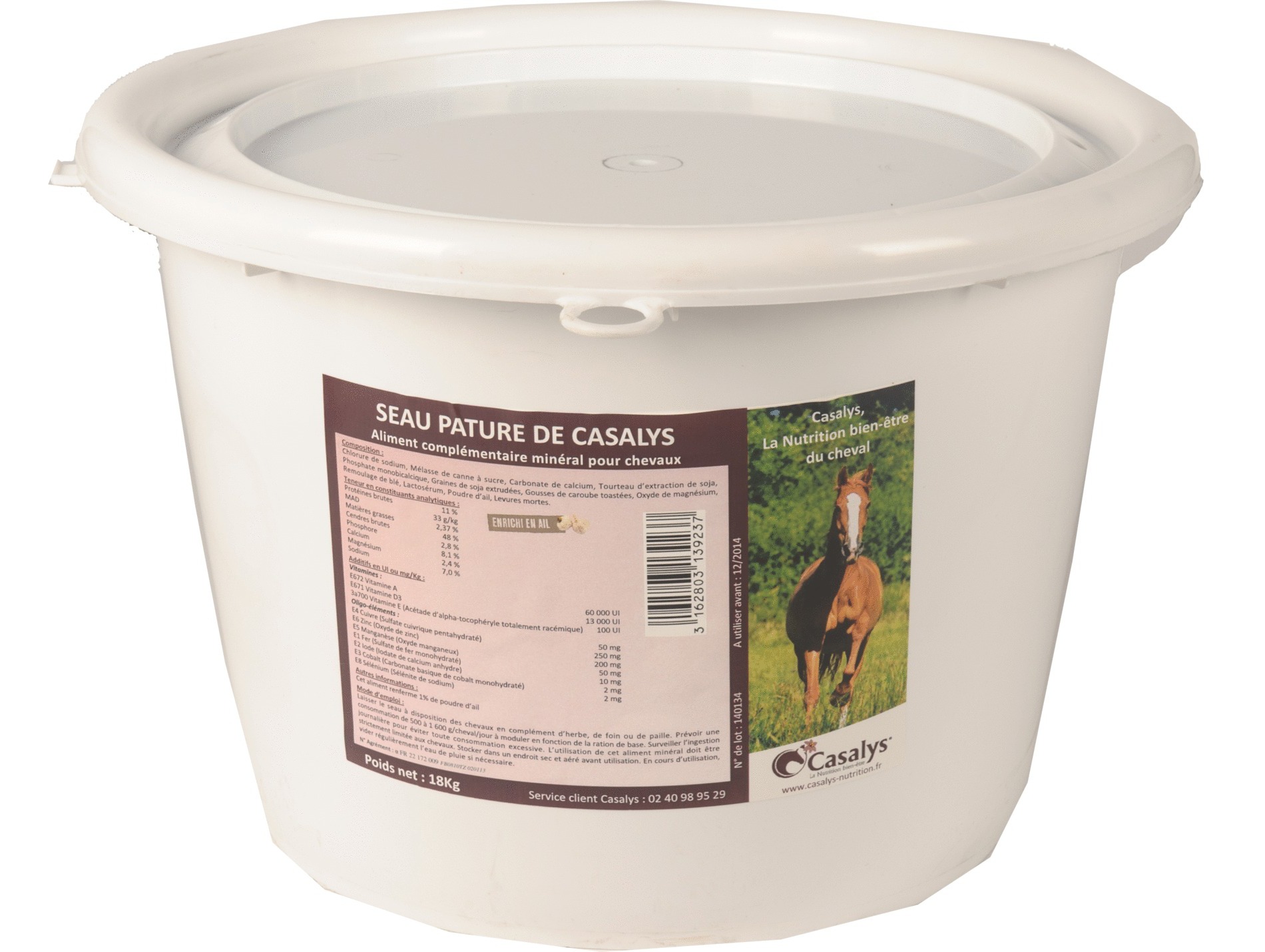 Aliment minéral cheval CASALYS ail 18kg
