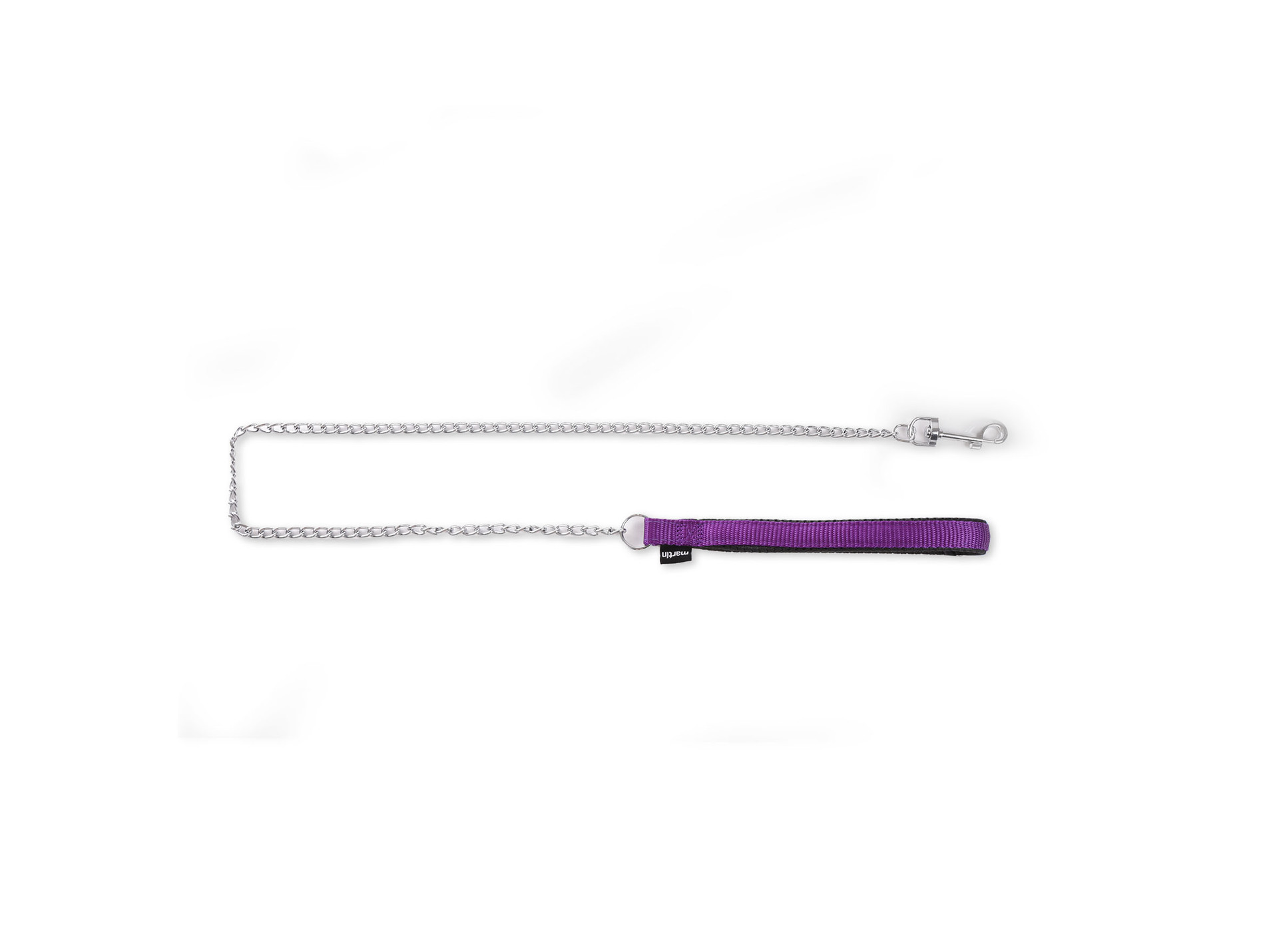 Laisse chaîne nylon pour chien MARTIN SELLIER l.25mm L.1m mauve