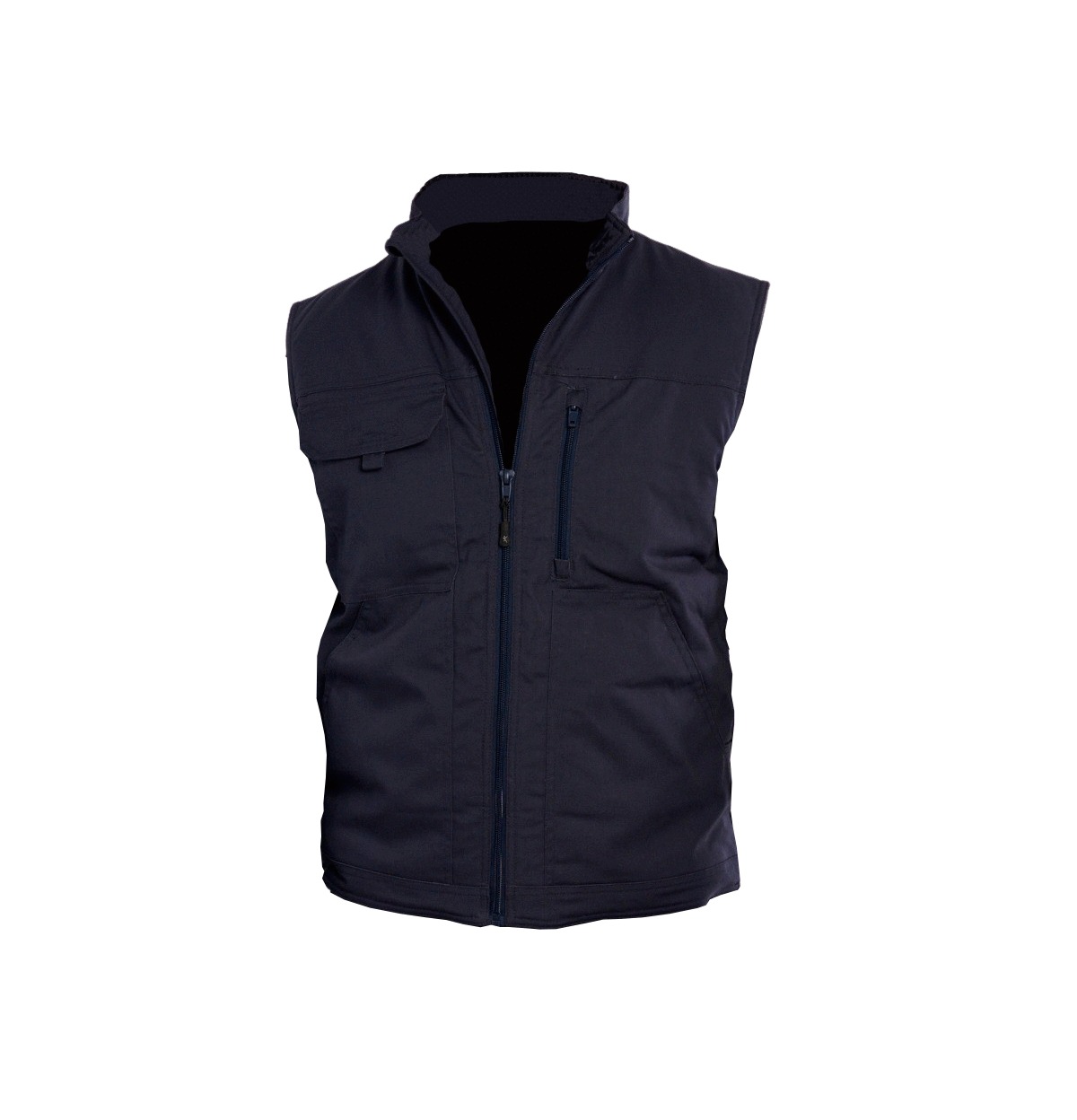 Veste sans manche de travail PBV Sam matelassée marine