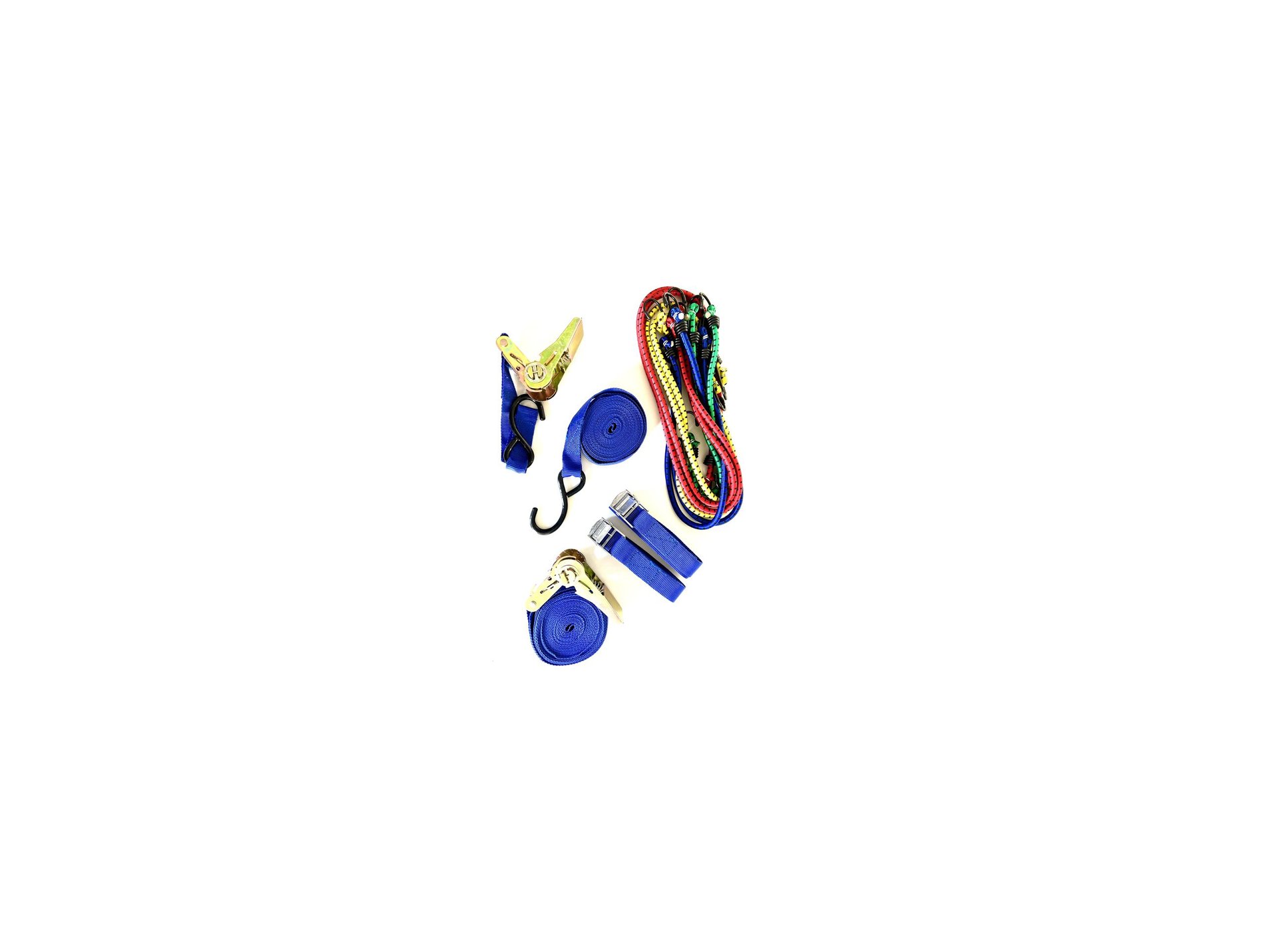 Set d'arrimage 12 pièces sangles + tendeurs