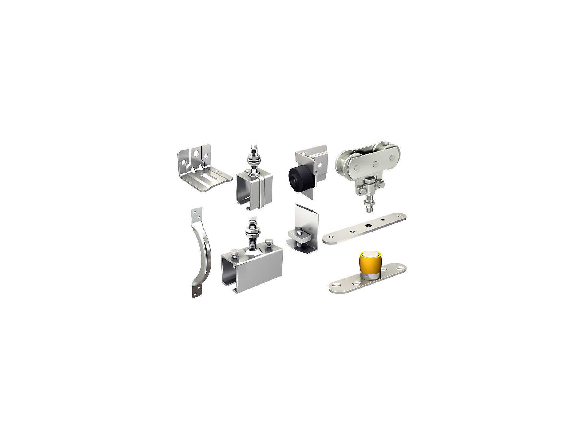 Kit de garniture MANTION pour porte en U de 150kg 2m