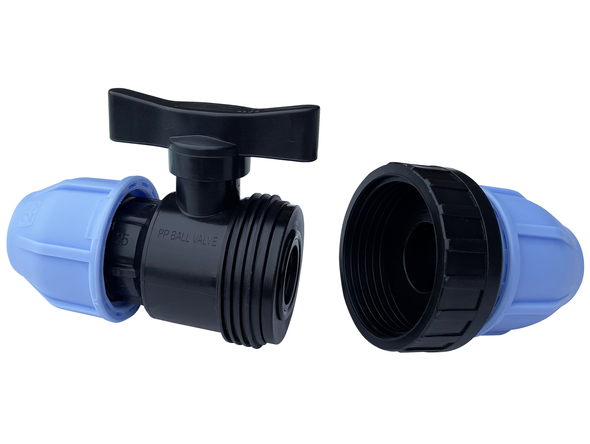 Vanne à bille de serrage extérieur RACO EXPERT PE Ø25mm