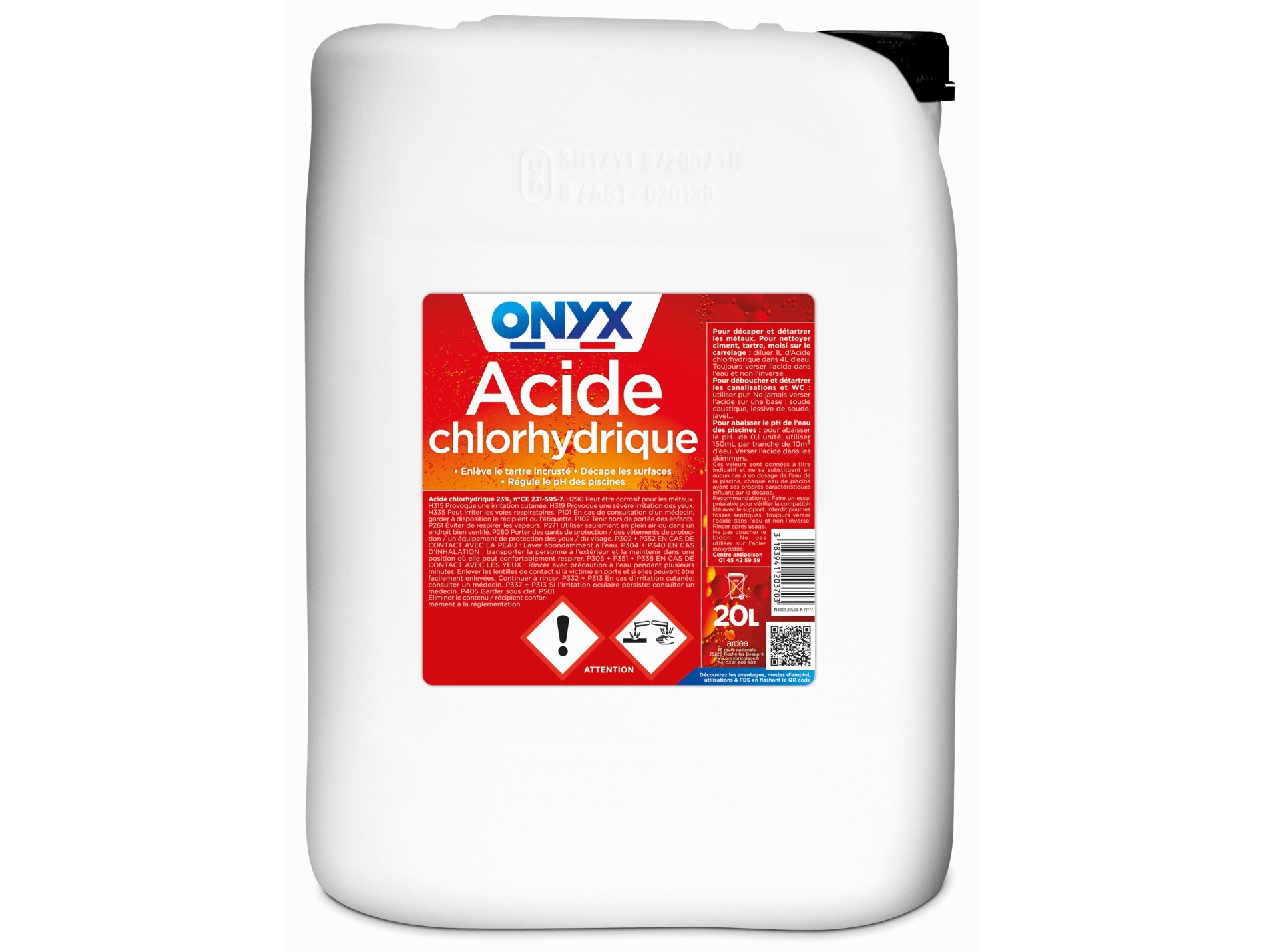 Acide chlorhydrique 23% ONYX 20L