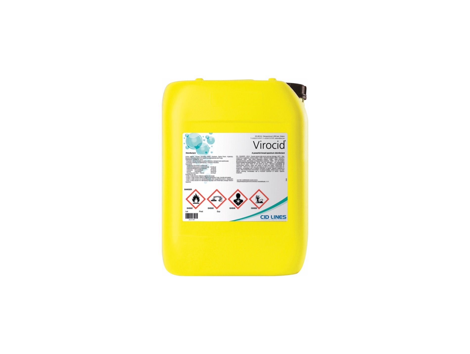 Désinfectant CID LINES Virocid 20L bâtiments élevage