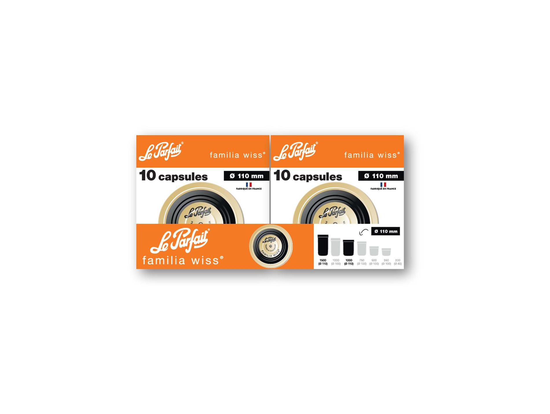 Capsules LE PARFAIT Familia Wiss Ø110mm x10