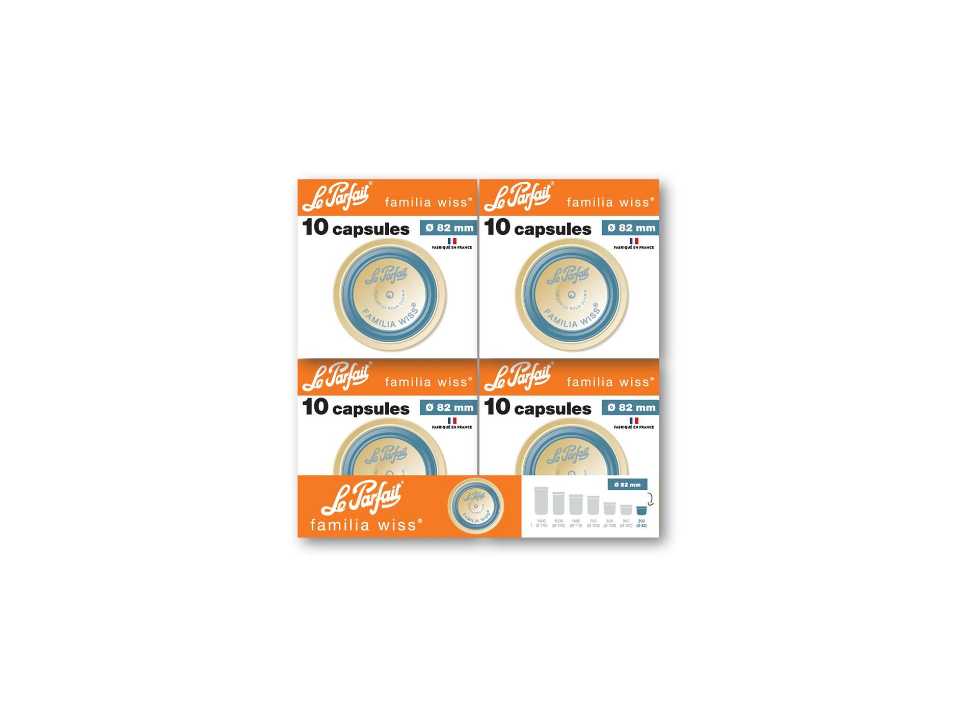 Capsules LE PARFAIT Familia Wiss Ø82mm x12