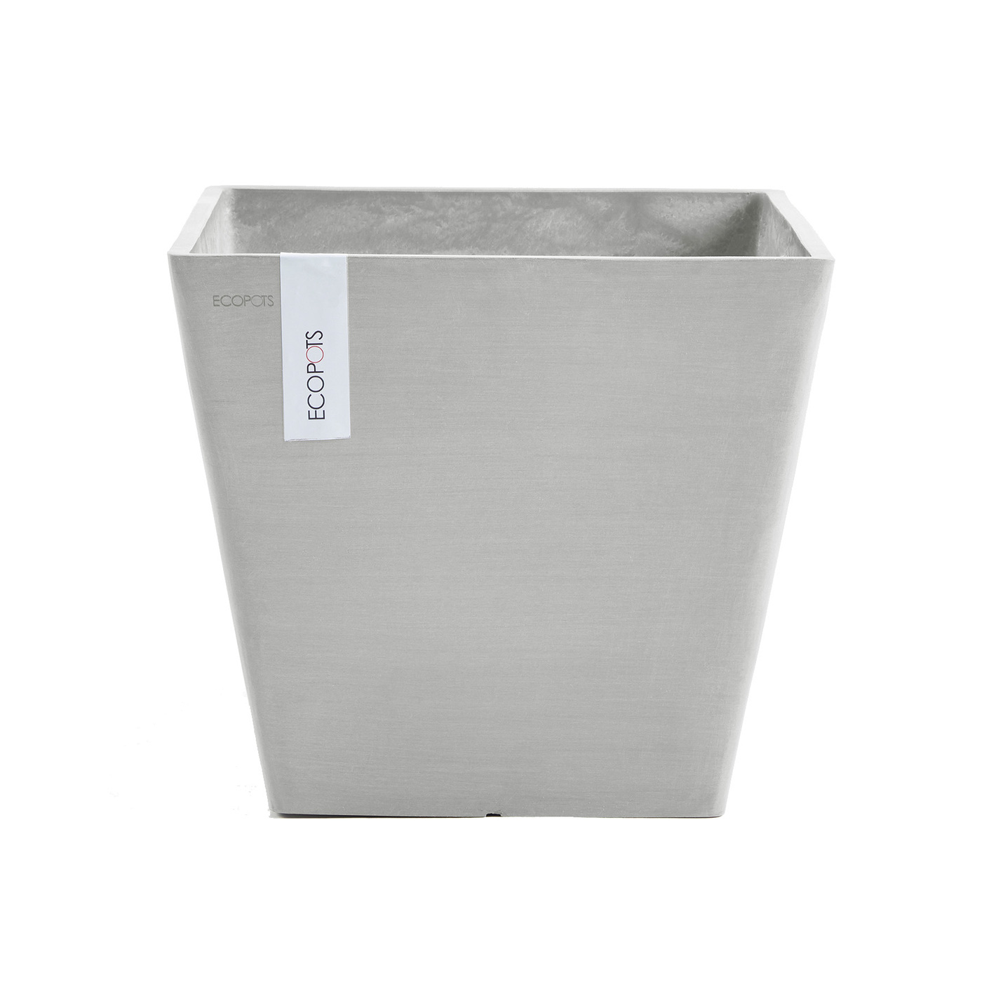 Pot carré Rotterdam ECOPOTS blanc 30cm