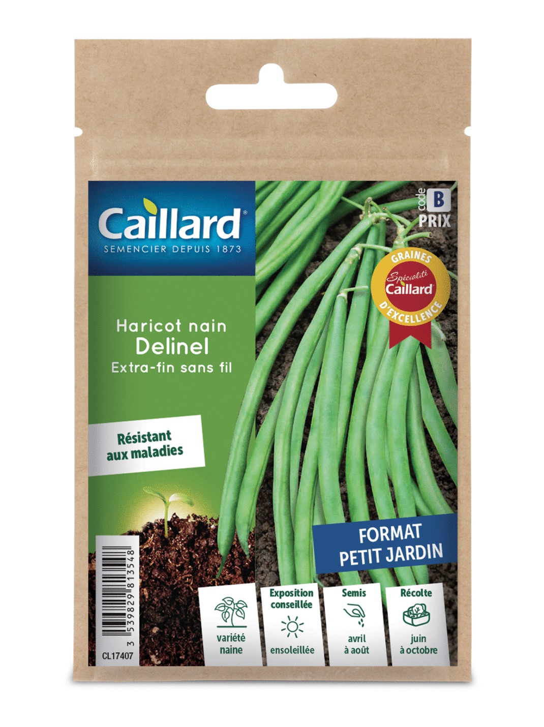 Haricot CAILLARD nain extra-fin Delinel