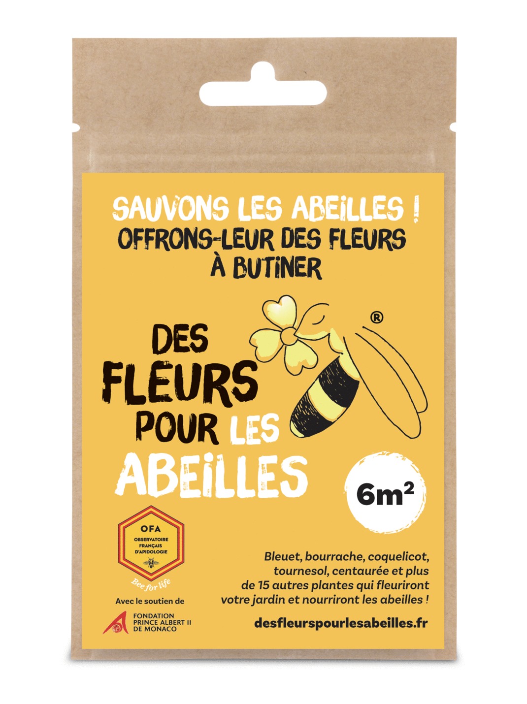 Mélange de fleurs nourrissantes abeilles 6m²