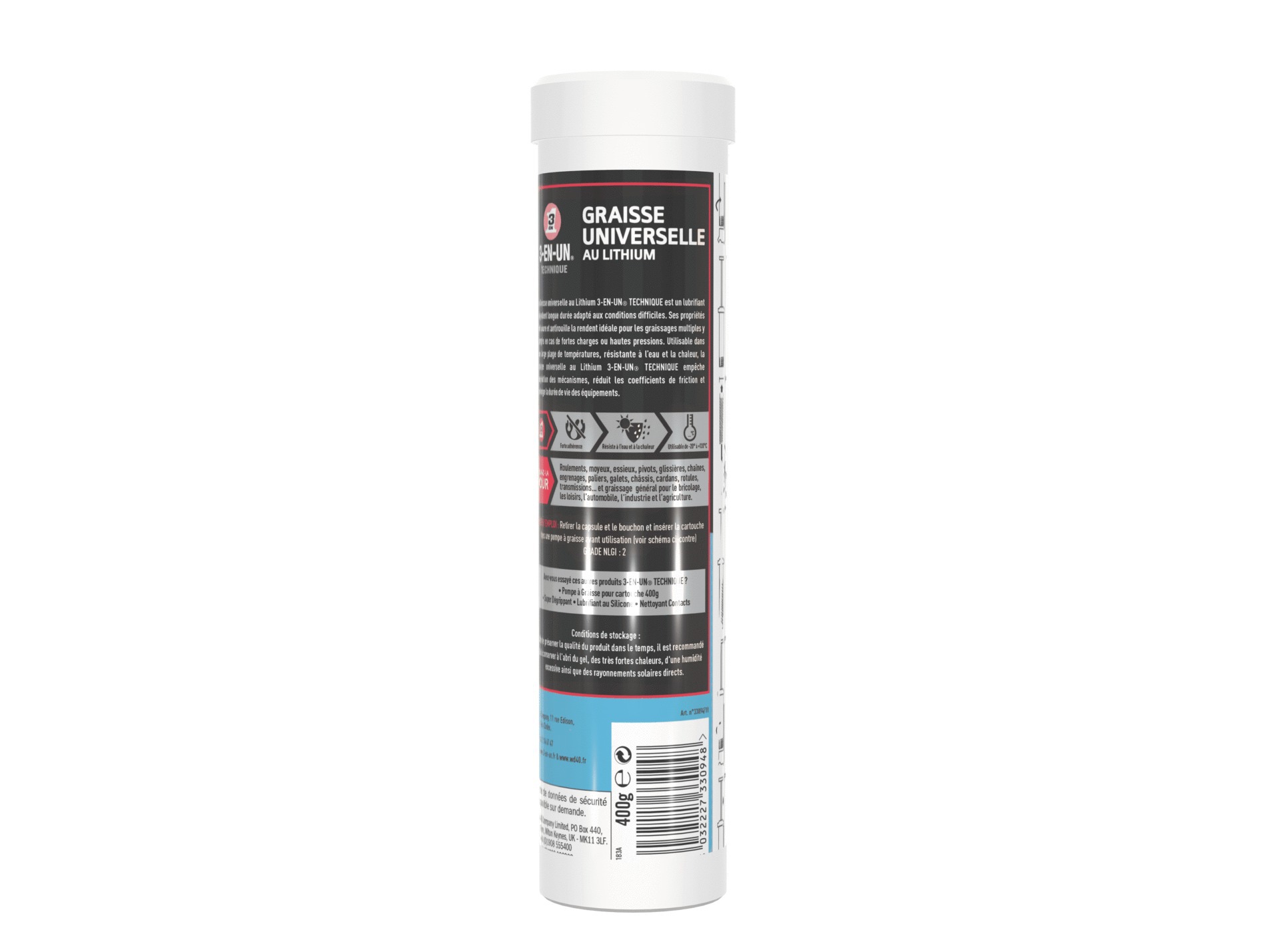 Graisse universel au lithium WD40 400gr