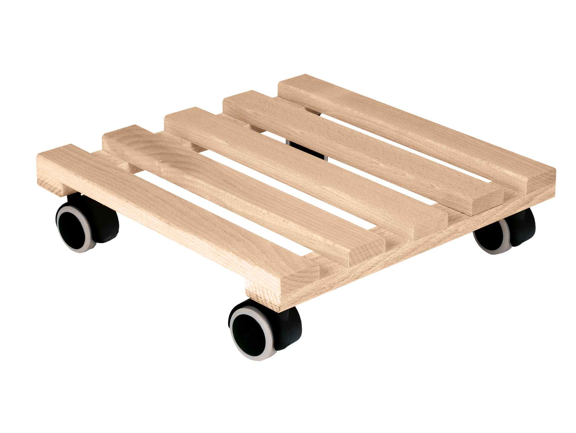 Support à roulettes EDA bois hêtre 40x40cm