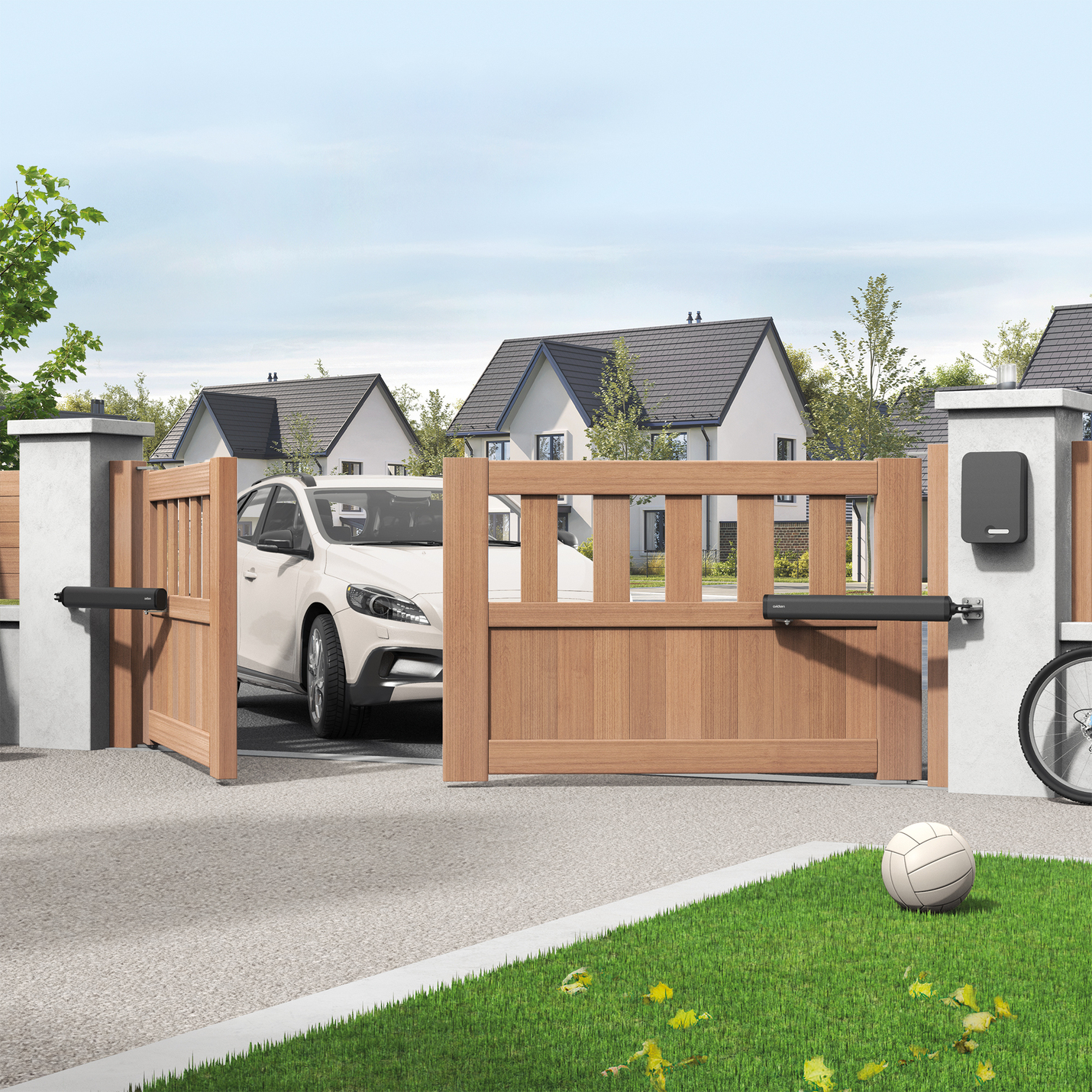 Motorisation portail AVIDSEN Teha 410 à vérins
