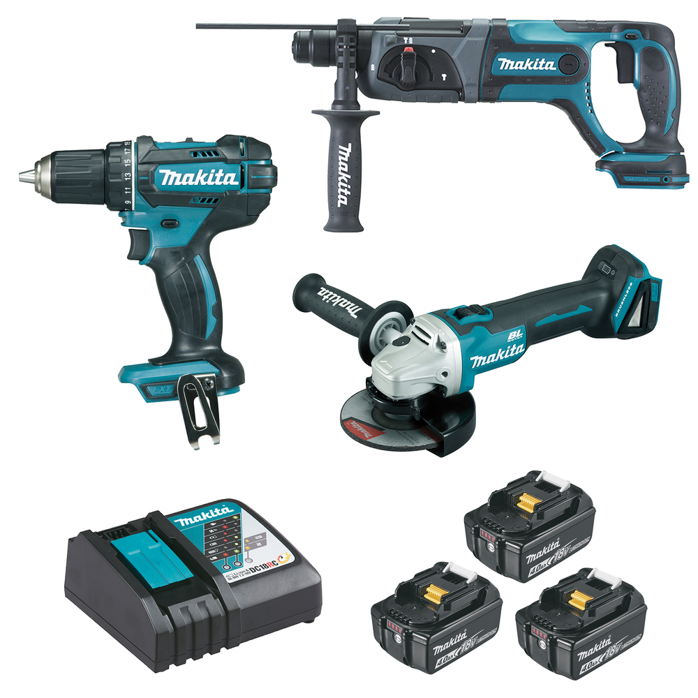 Lot 3 machines MAKITA Dlx3078mj 18V 4Ah