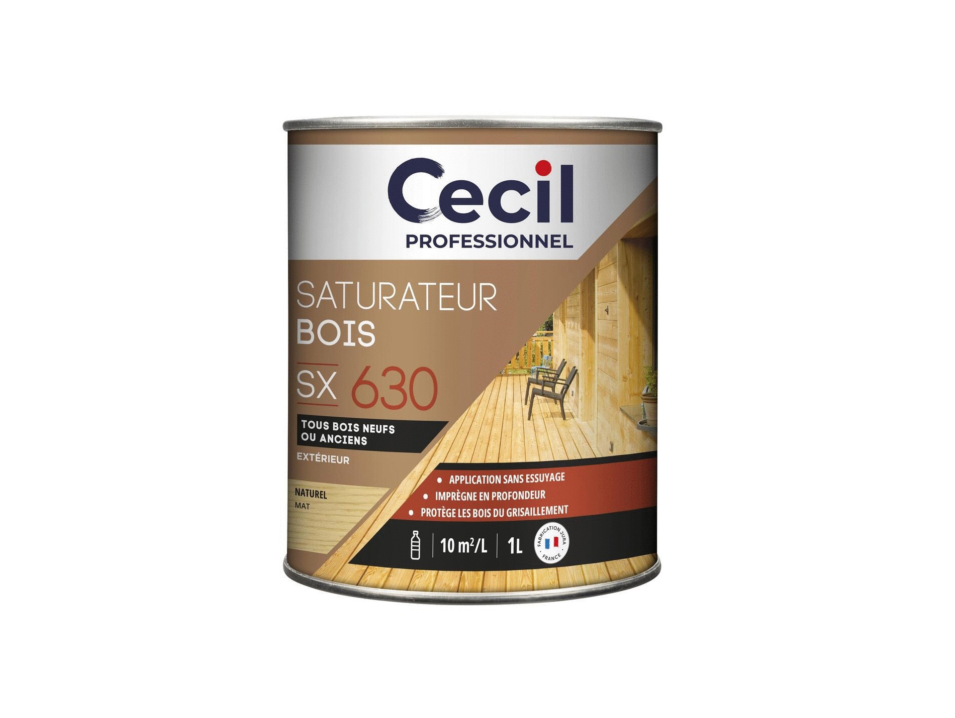Traitement du bois CECILPRO SX630 naturel 5L