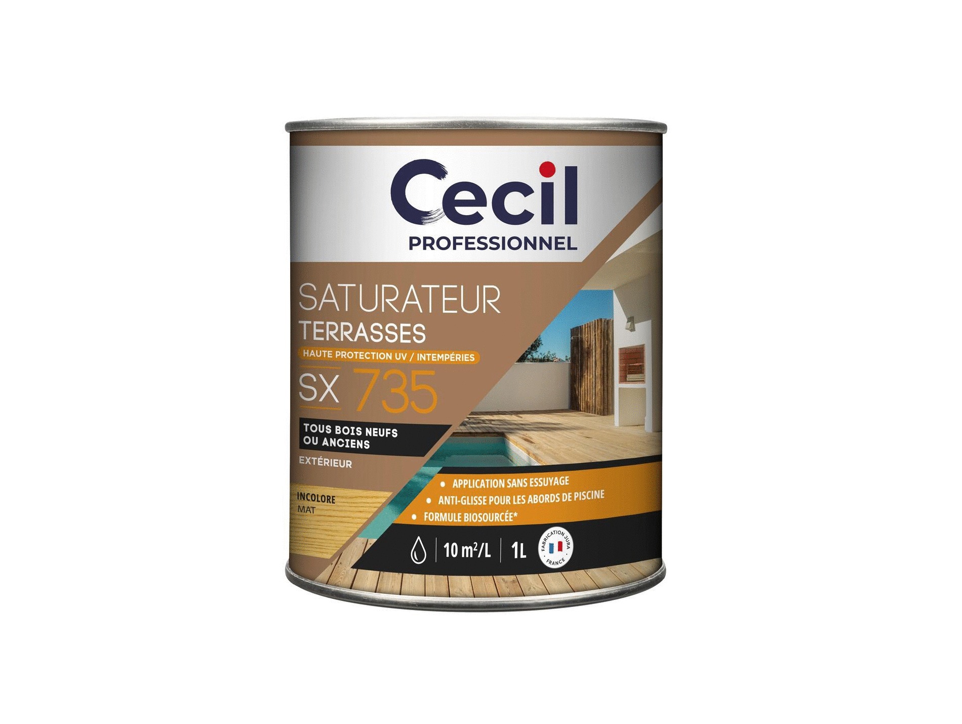 Traitement du bois CECILPRO SX735 naturel 1L