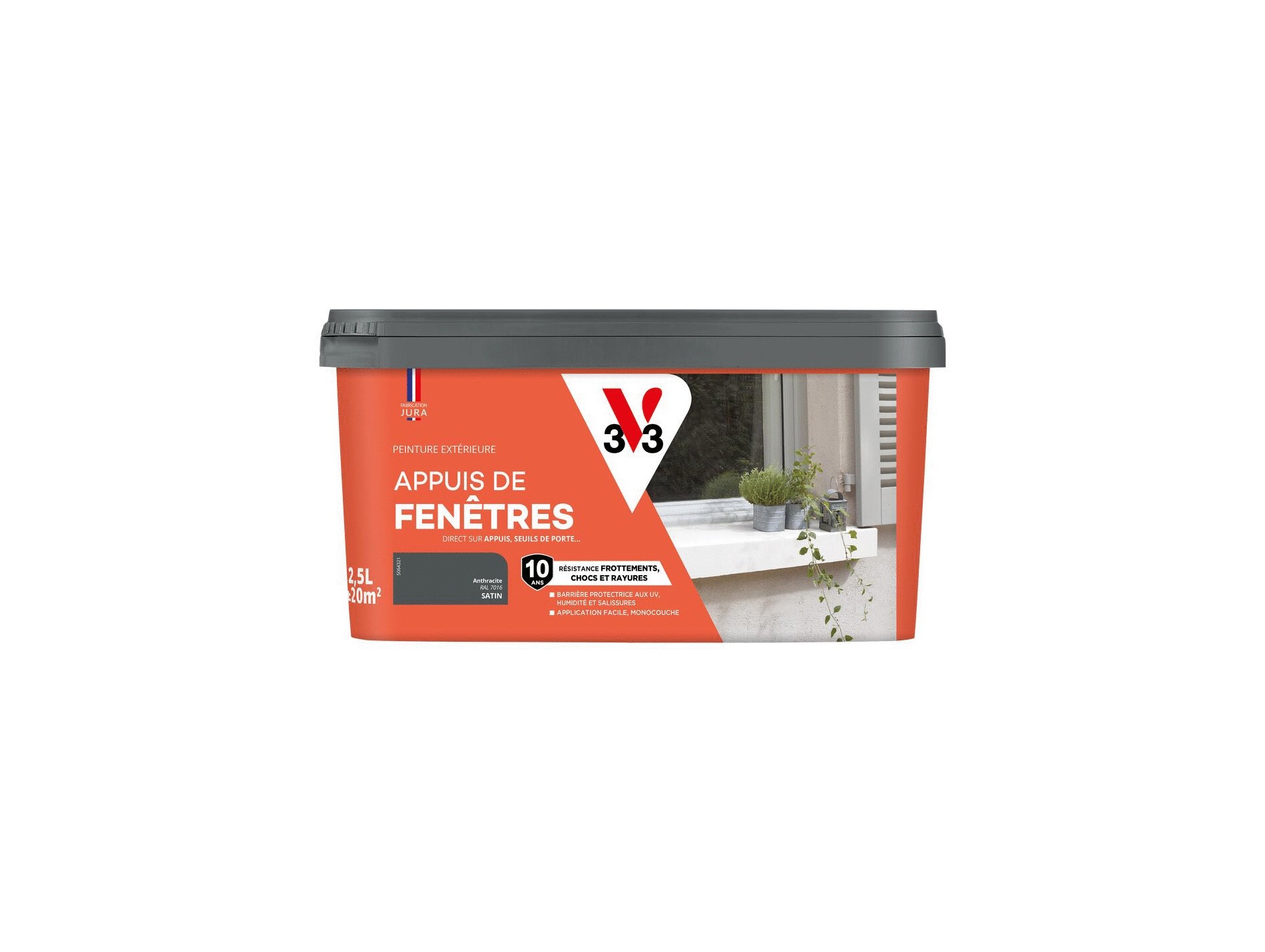 Peinture extérieure V33 Appuis de fenêtres anthracite 1L