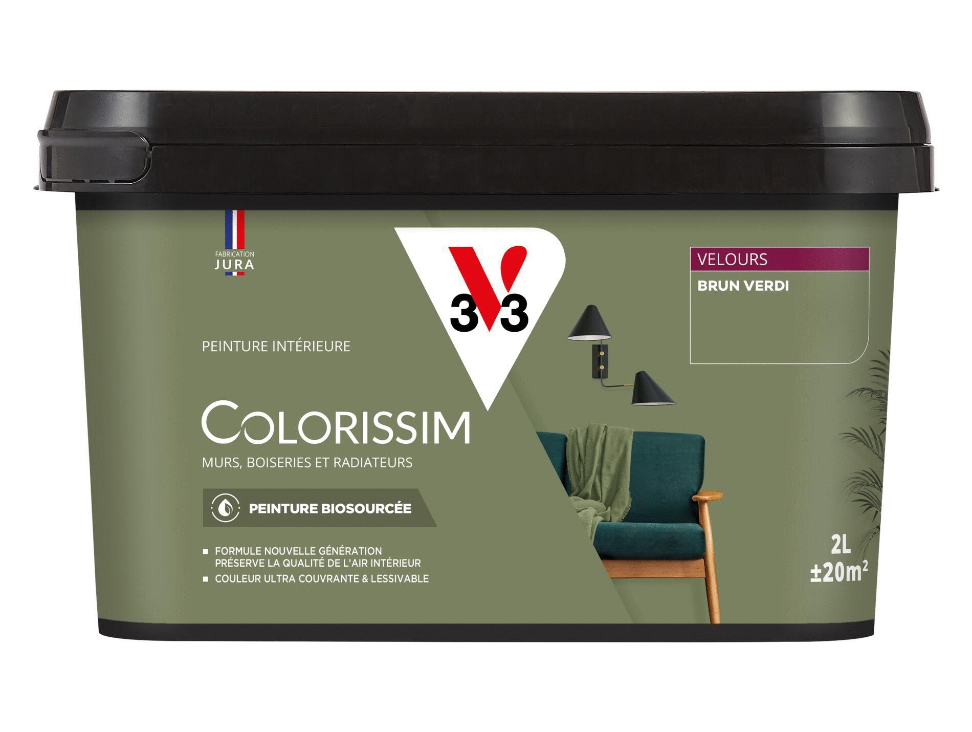 Peinture intérieure V33 murs/bois lait amande velours 75ml