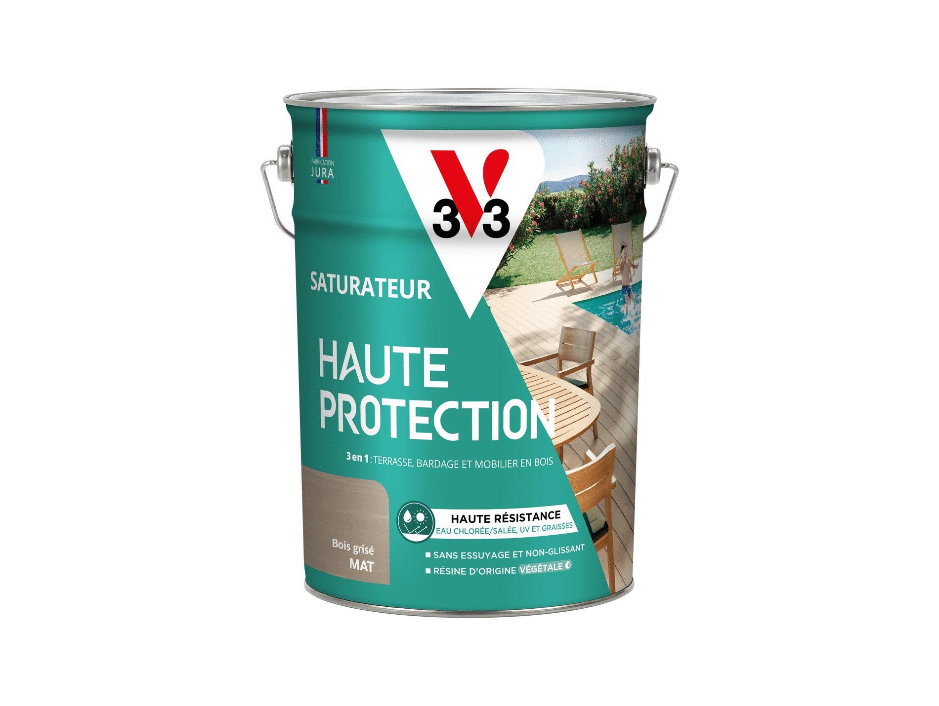 Lasure V33 Haute protection chêne moyen 6L