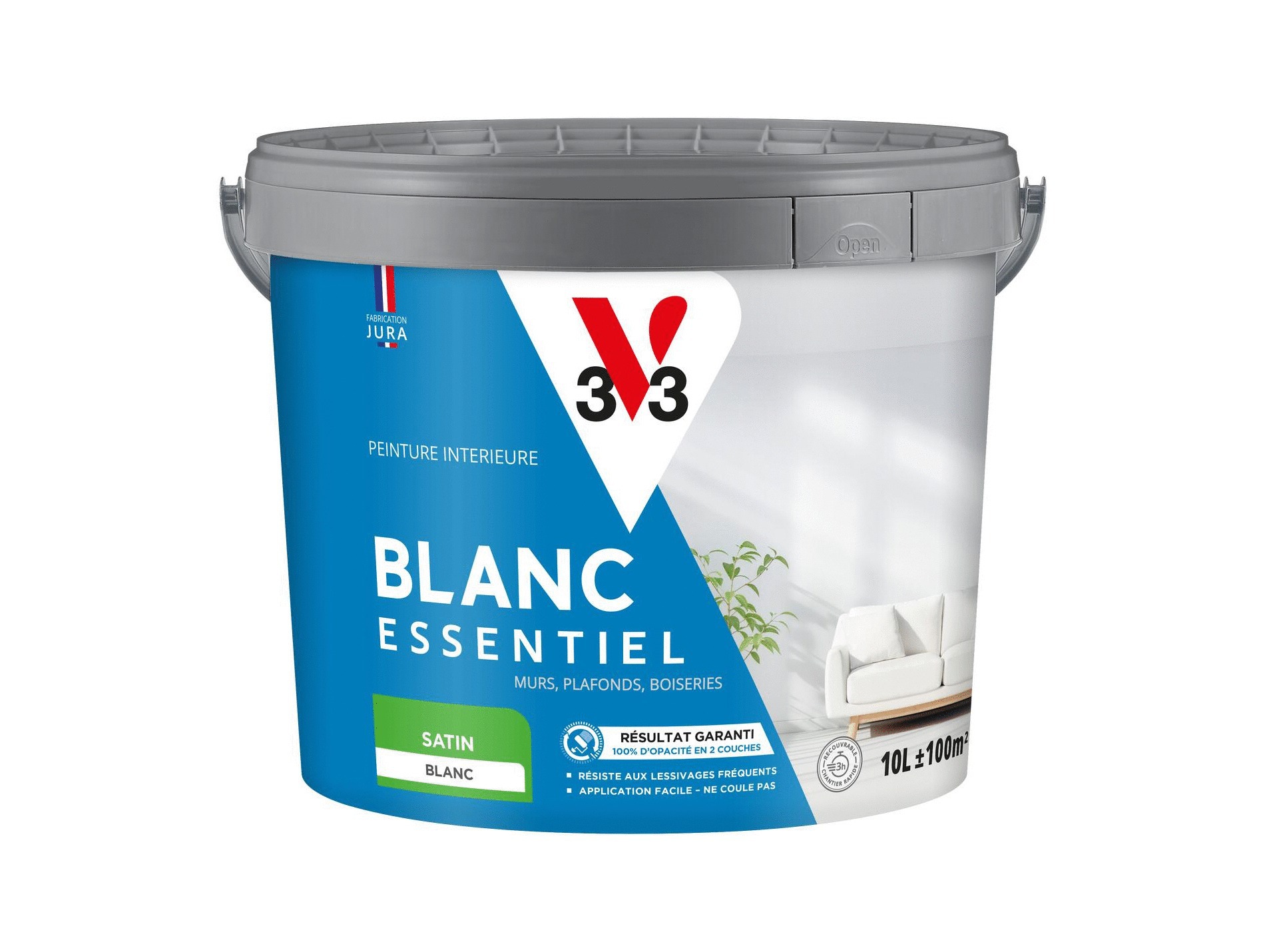 Peinture intérieure V33 murs plafonds blanc satin