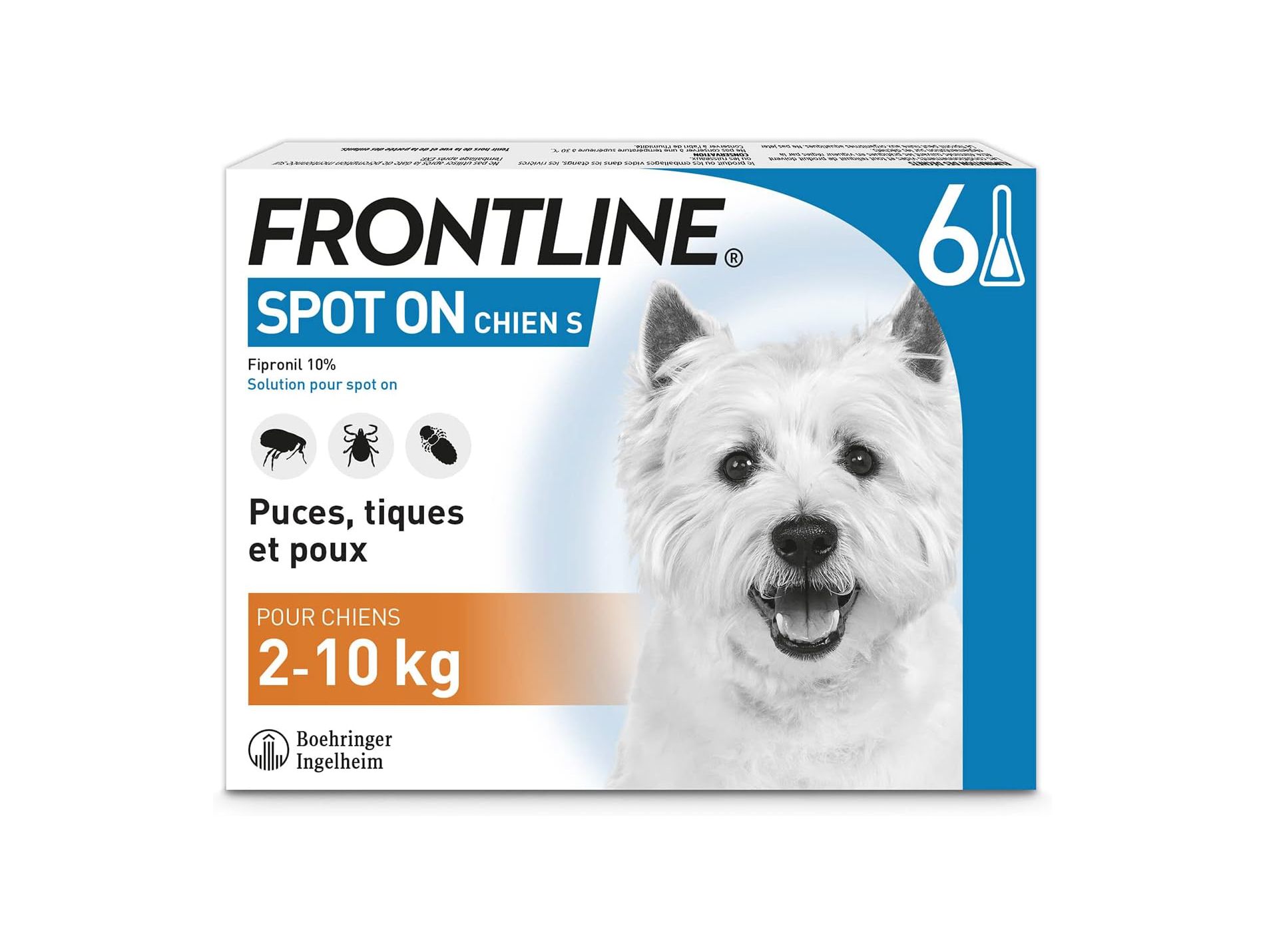 Frontline Spot-on chien 2-10kg 6 pipettes
