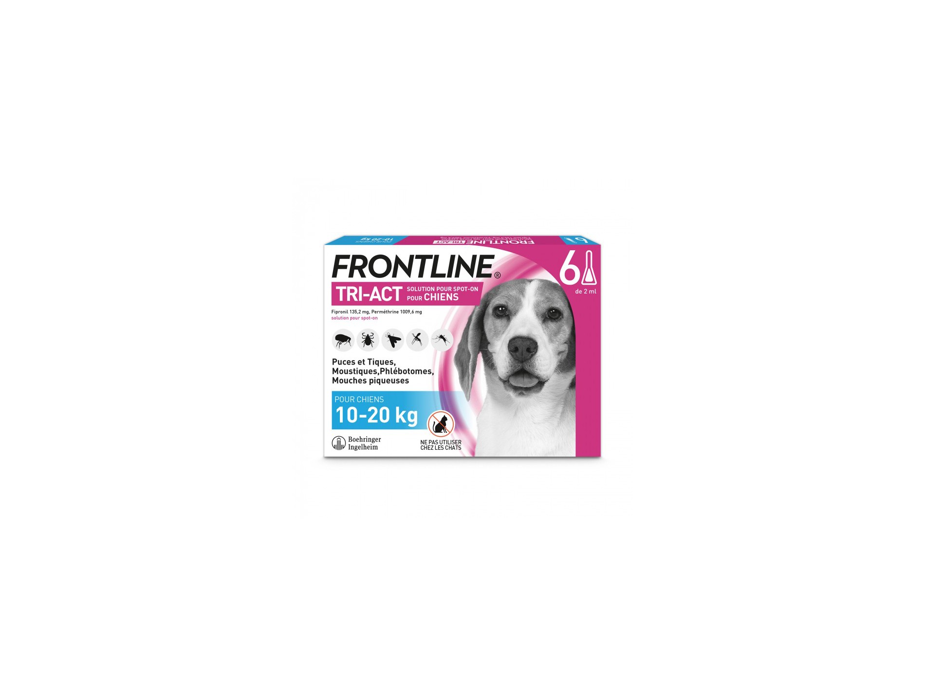 Frontline Tri-Act chien 10-20kg 6 pipettes