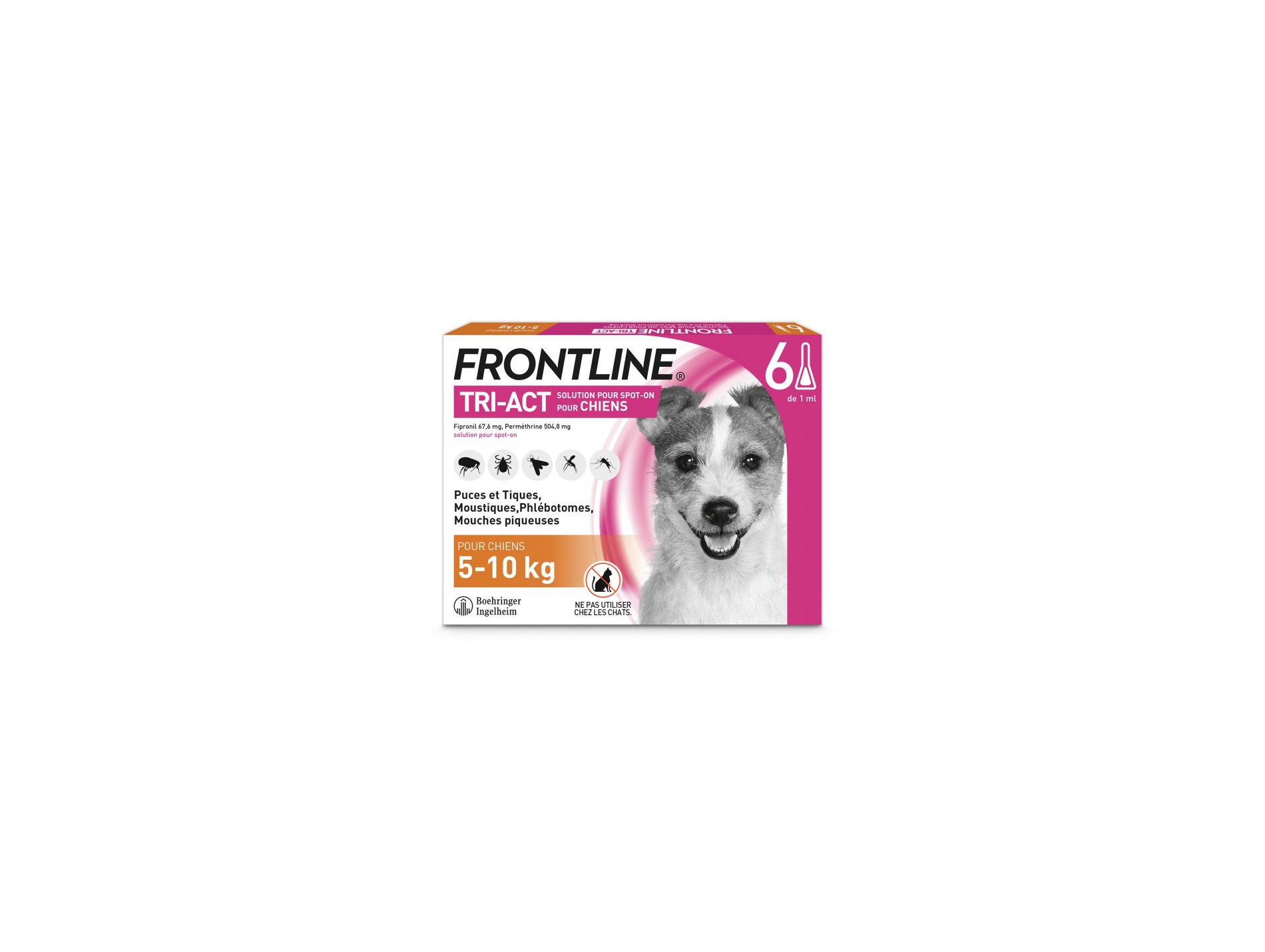 Frontline Tri-Act chien 5-10kg 6 pipettes
