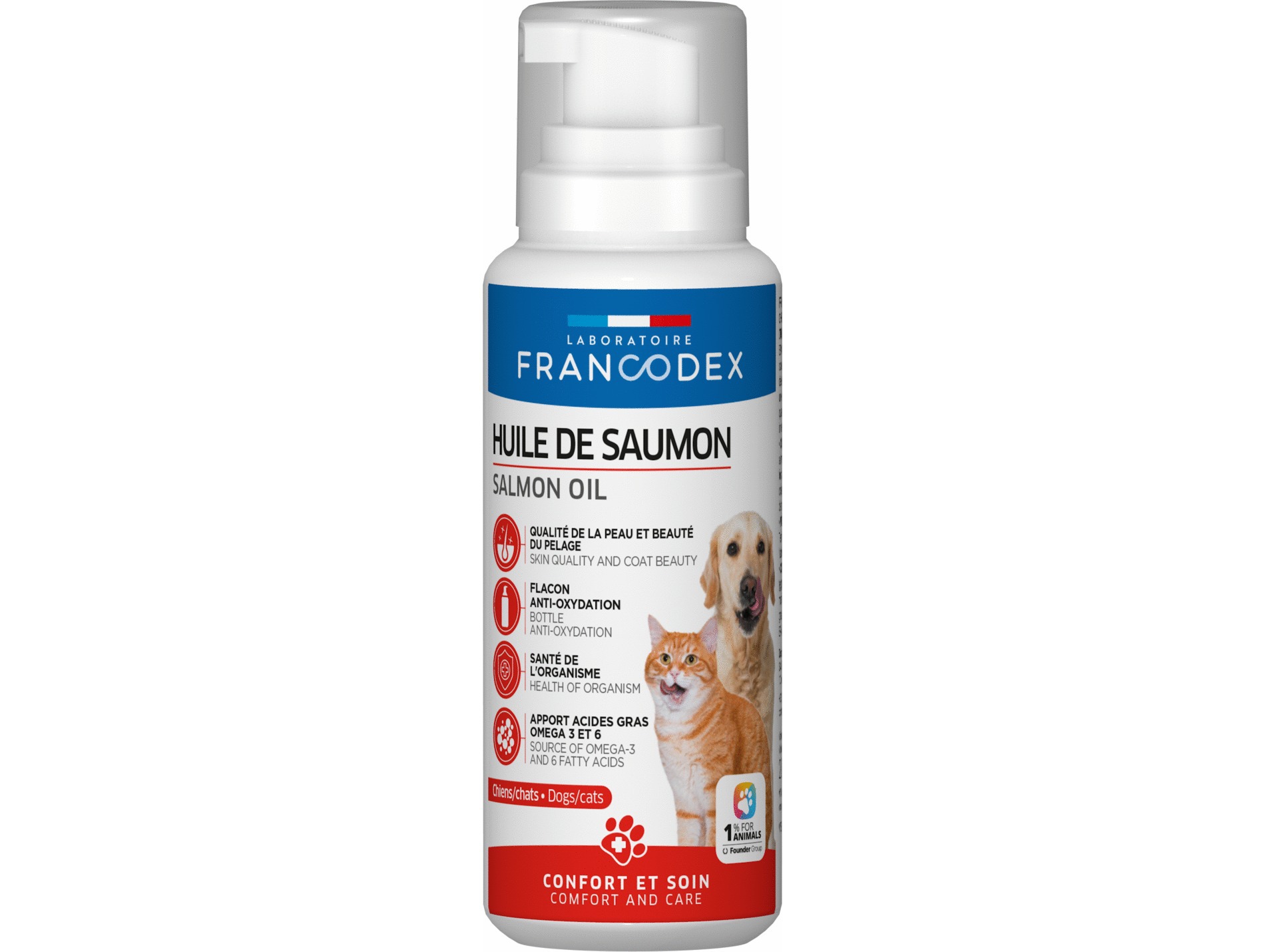 Huile de saumon FRANCODEX chien et chat 200ml