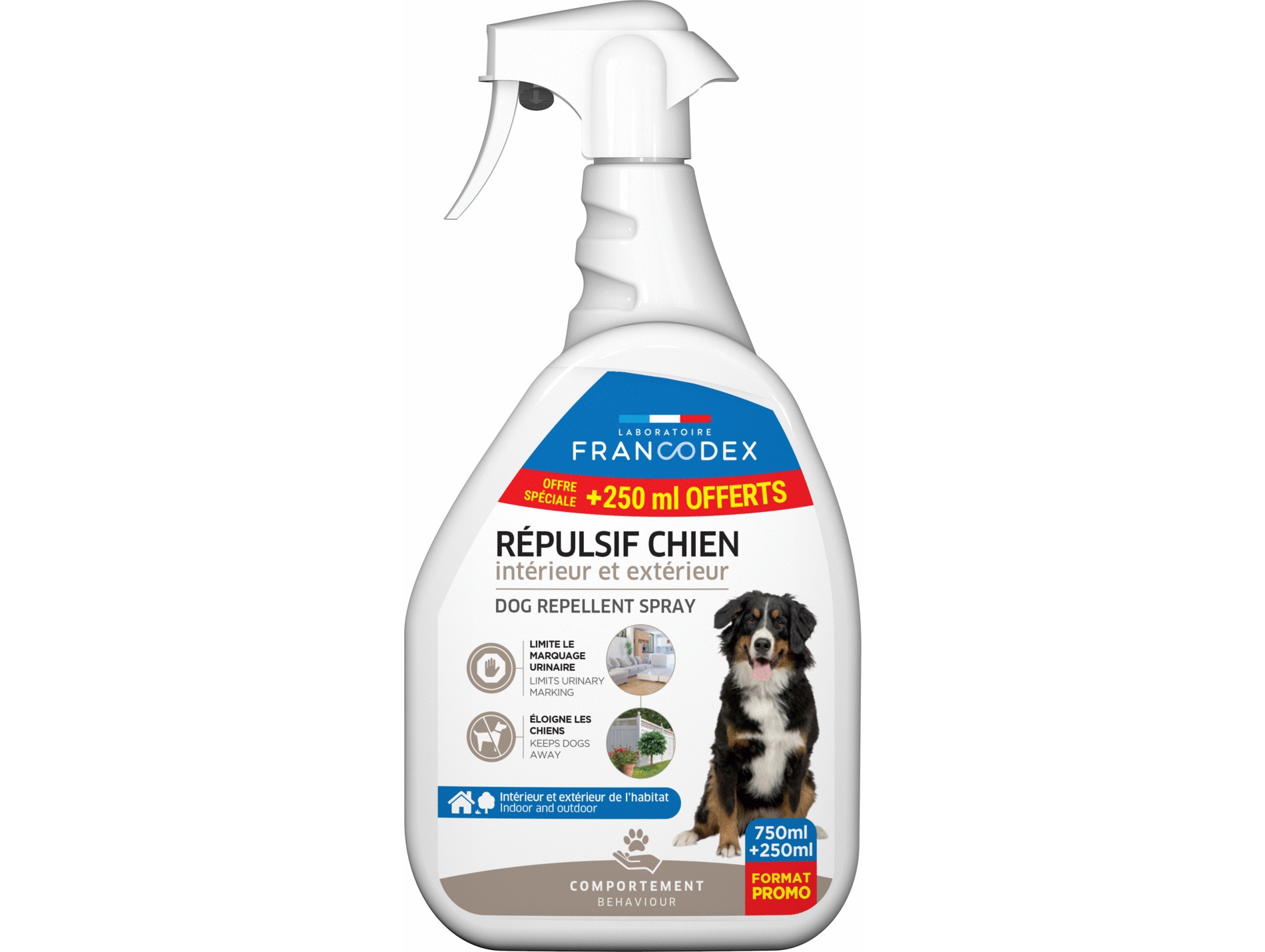 Répulsif FRANCODEX chien intérieur extérieur 1l