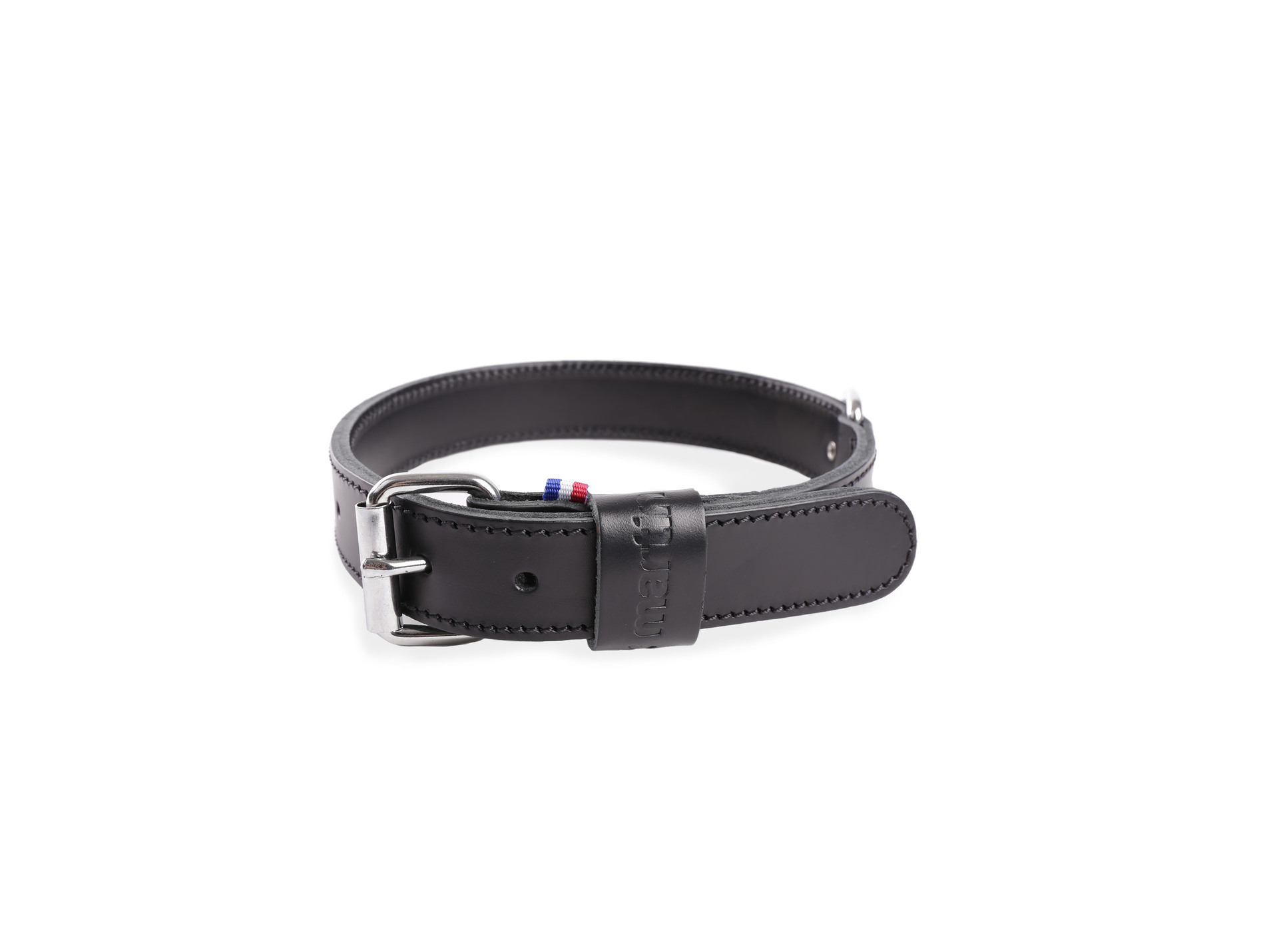 Collier cuir pleine fleur 35-75 noir