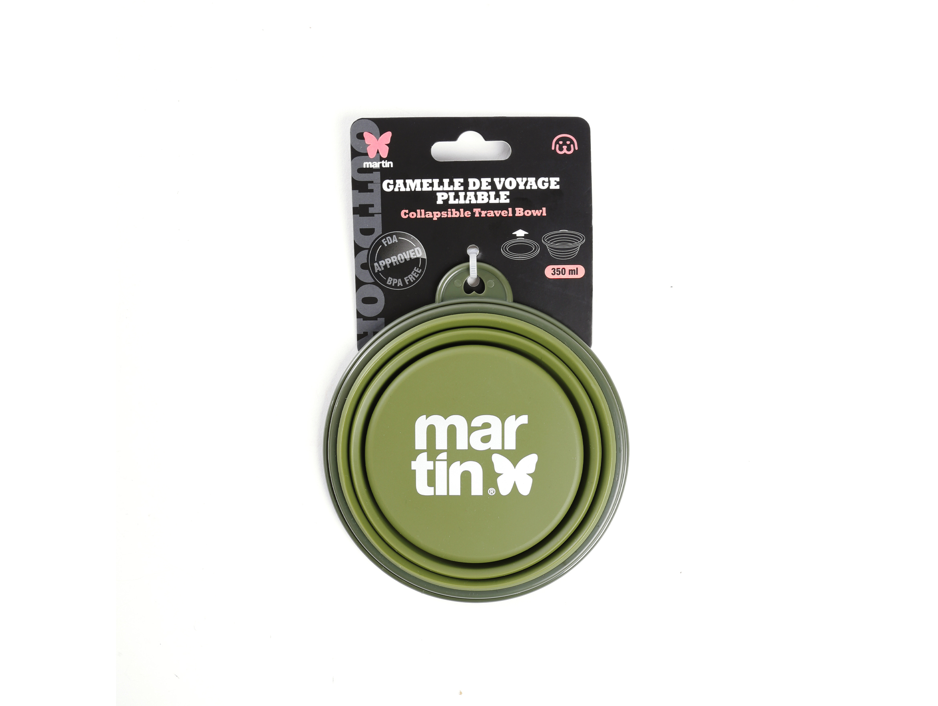 Gamelle MARTIN SELLIER silicone 350ml kaki