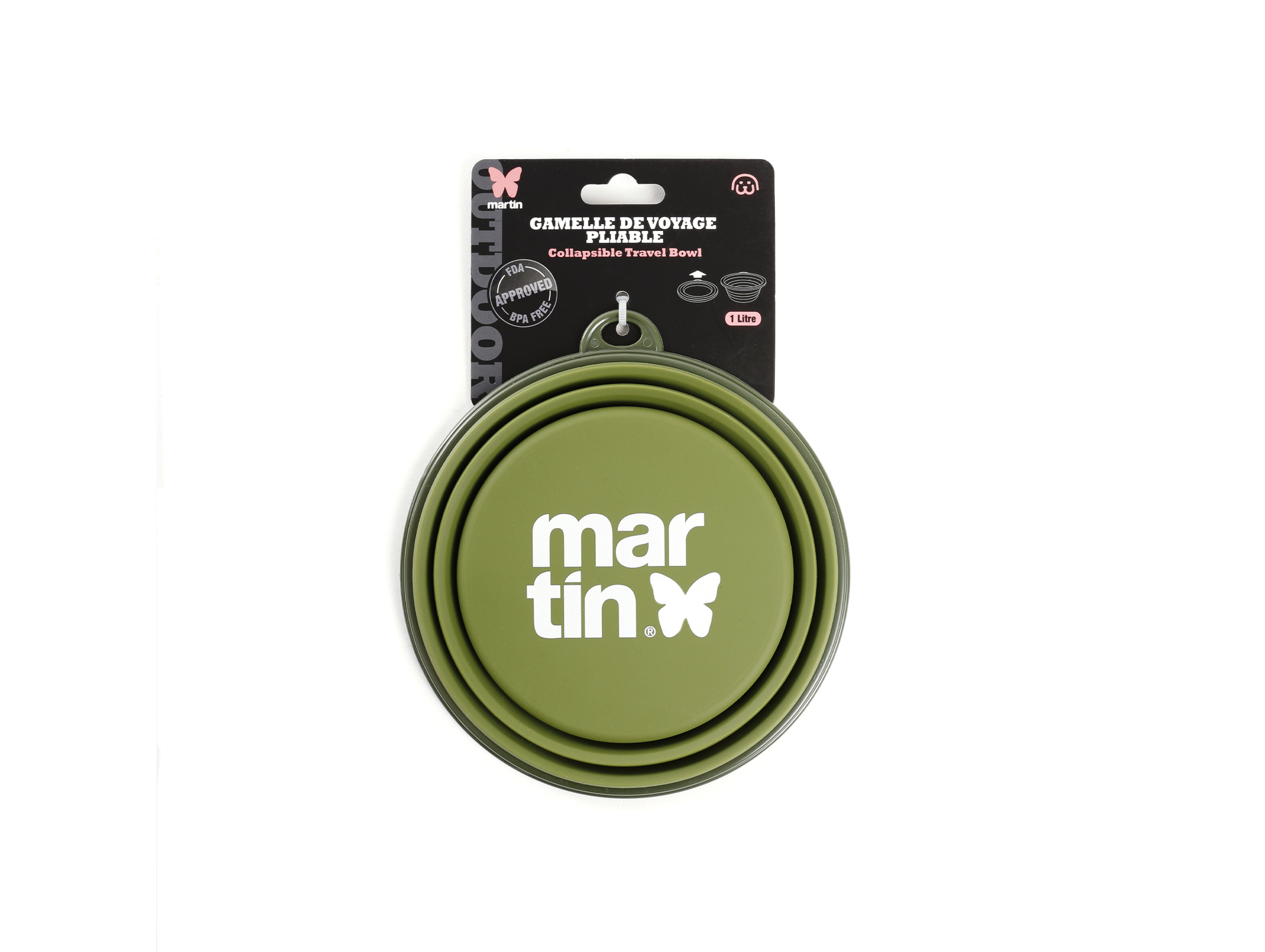 Gamelle MARTIN SELLIER silicone 1l kaki