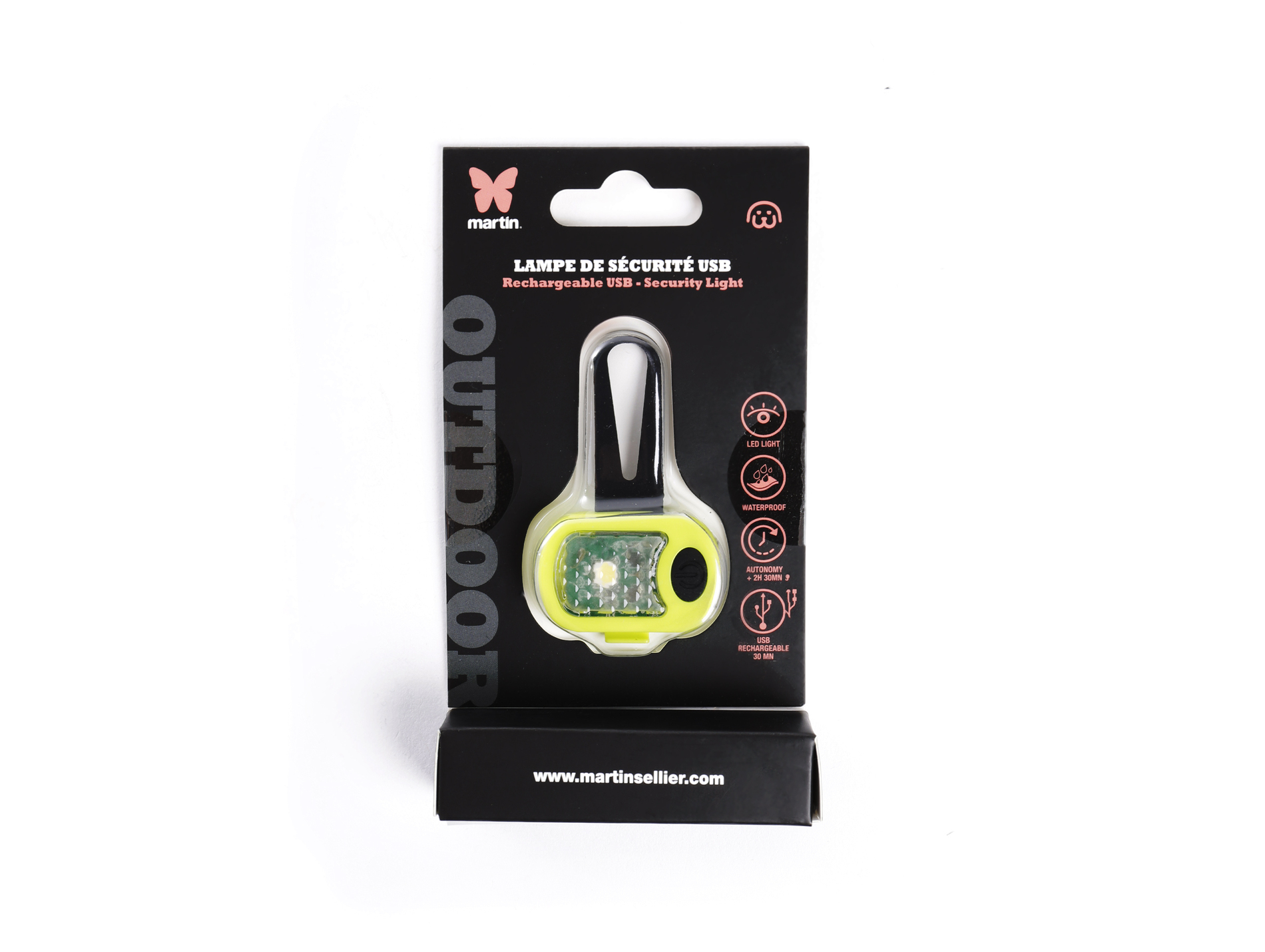 Lampe de sécurité MARTIN SELLIER USB jaune