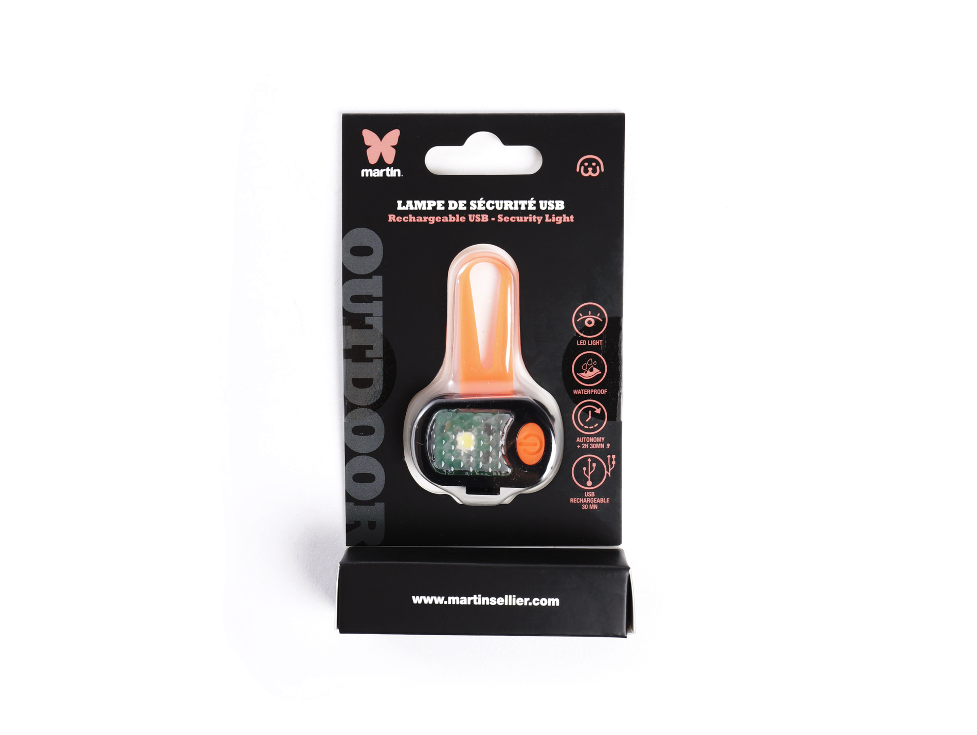 Lampe de sécurité MARTIN SELLIER USB orange
