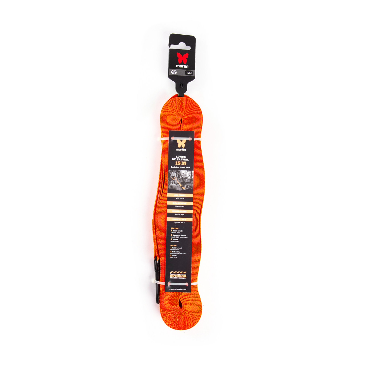 Longe nylon MARTIN SELLIER 20mm 15m orange