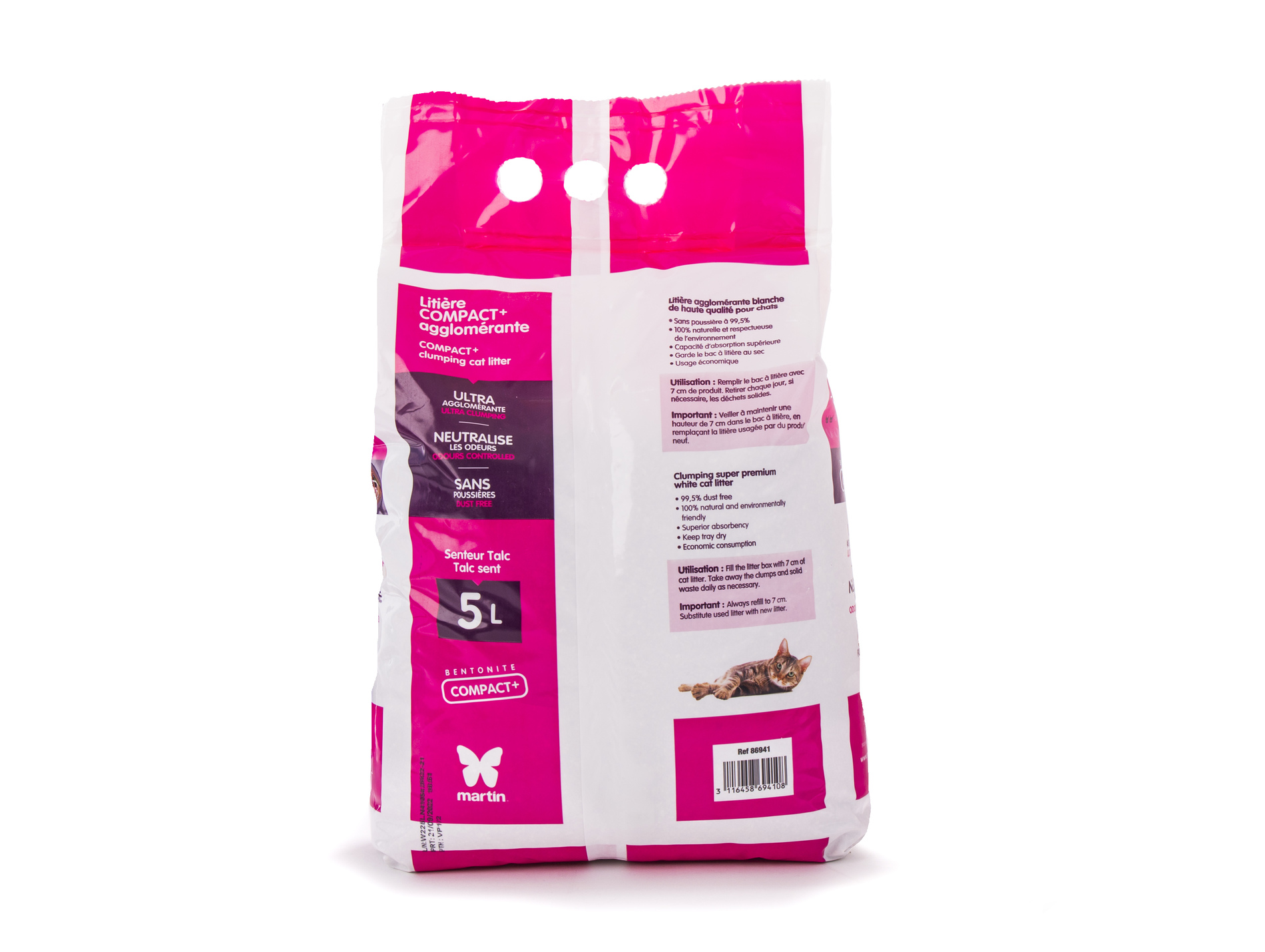 Litière MARTIN SELLIER agglomérante Compact+ 5l